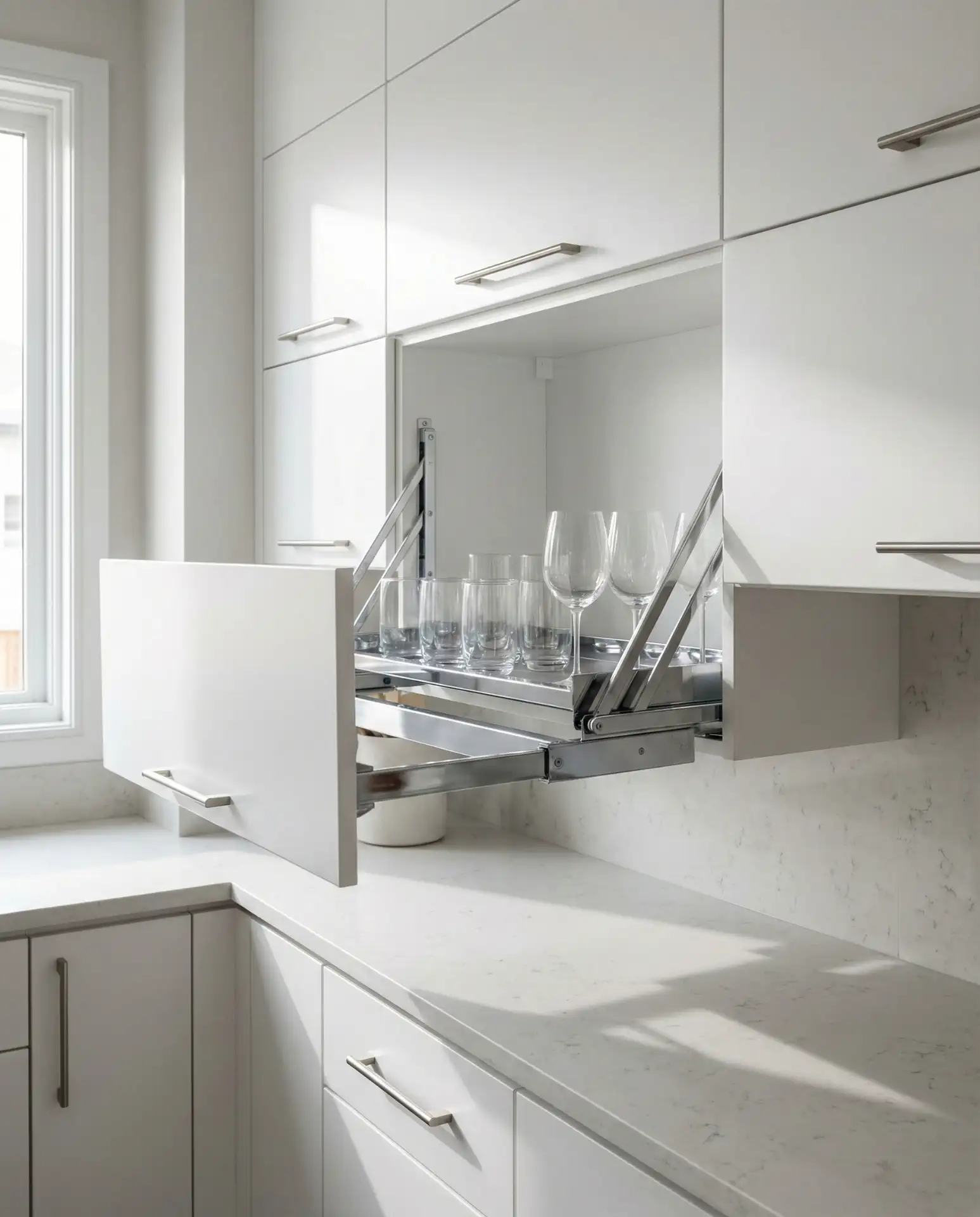 Pull-Down Upper Cabinet Shelving 1