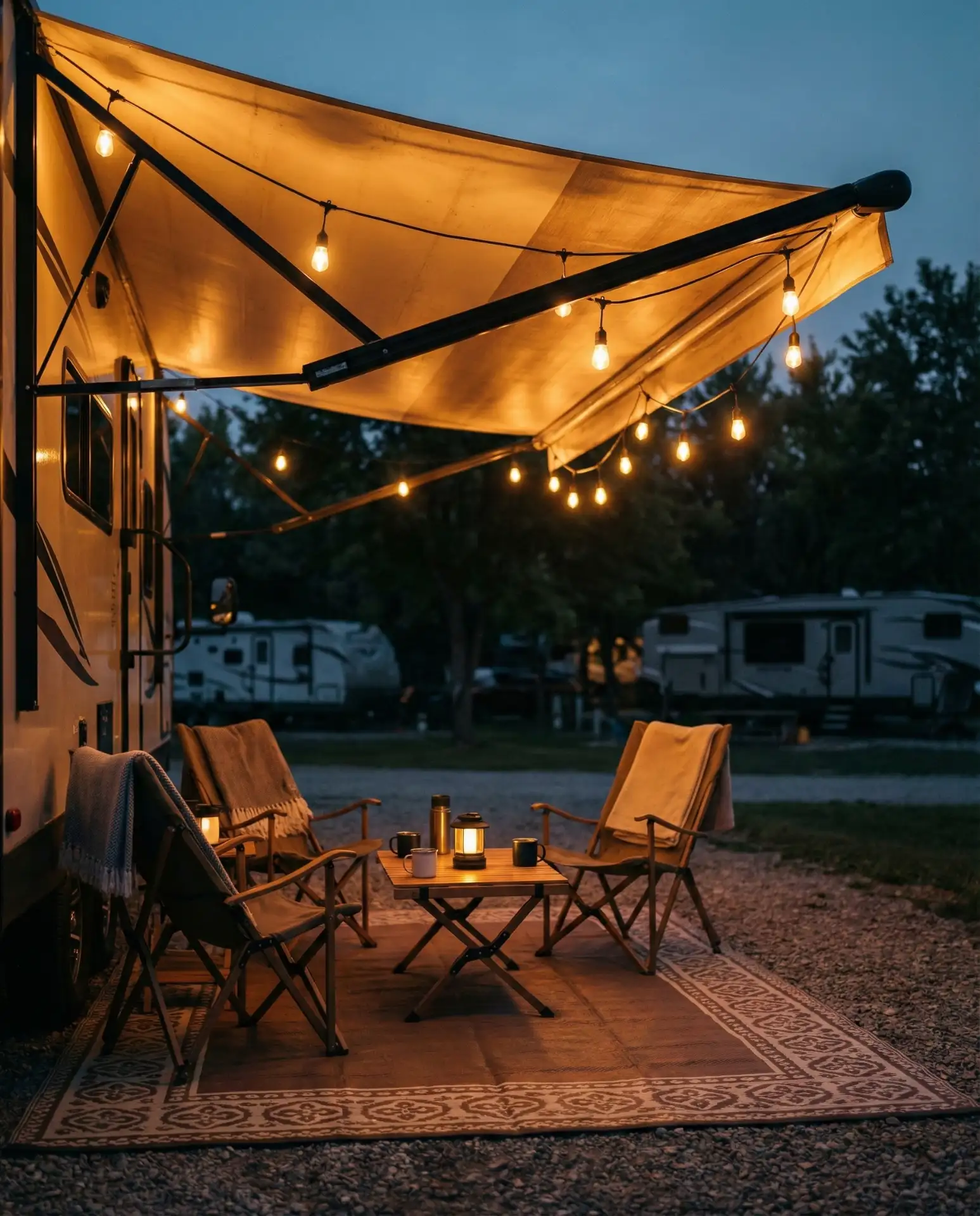 RV Awning String Light Canopy 2