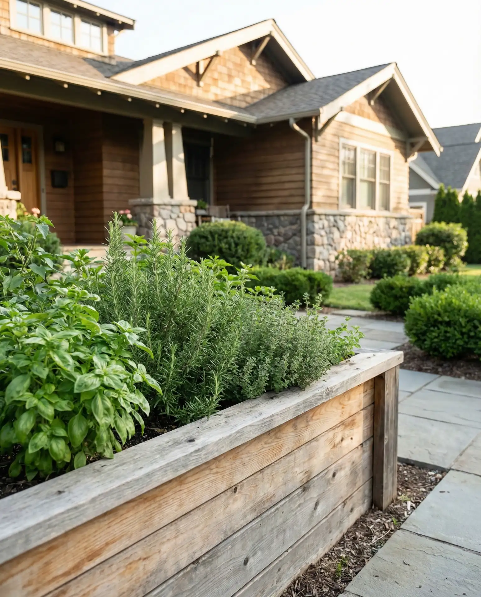 Raised Cedar Box for Front Yard Curb Appeal 2
