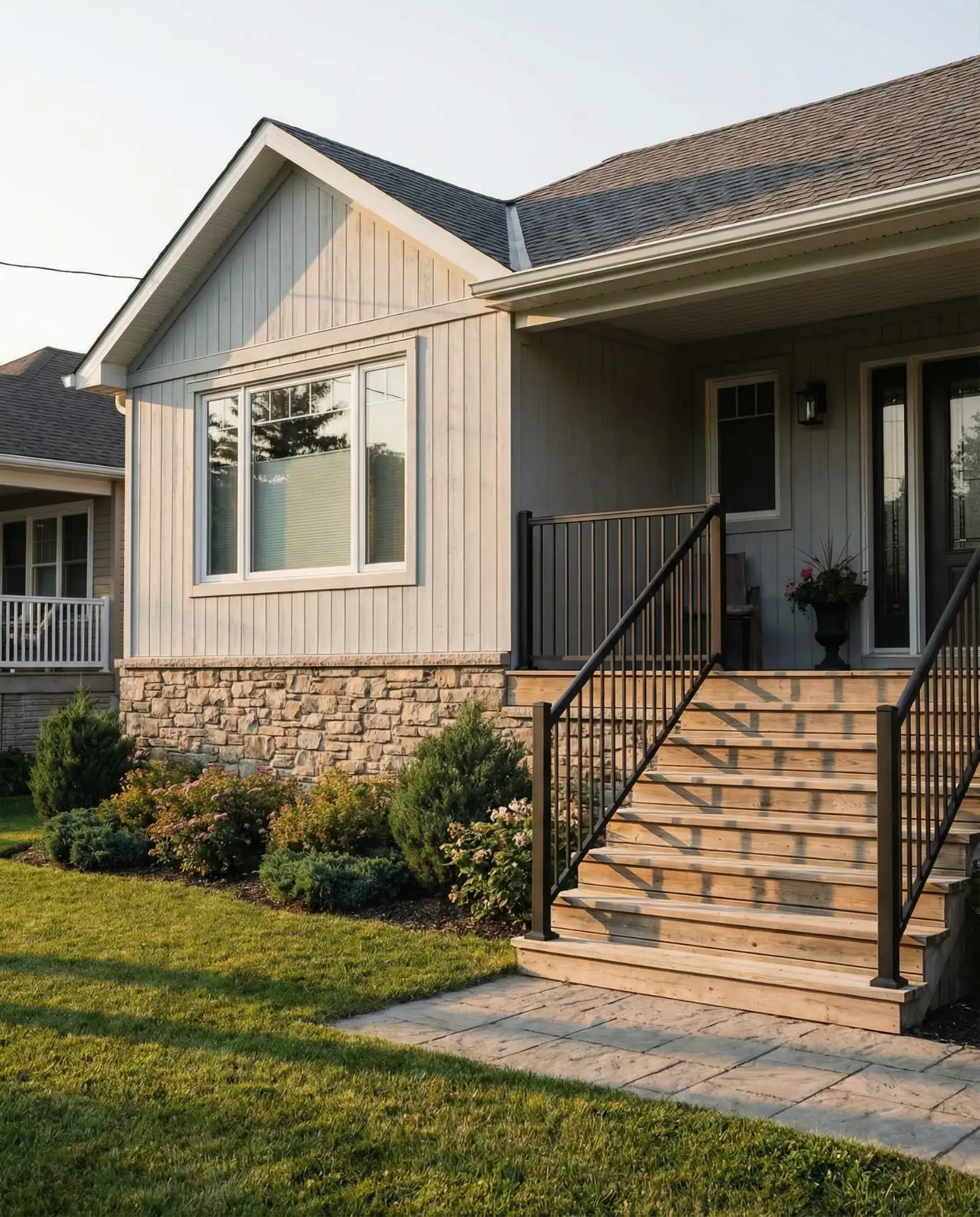Raised Foundation with Stone Skirt