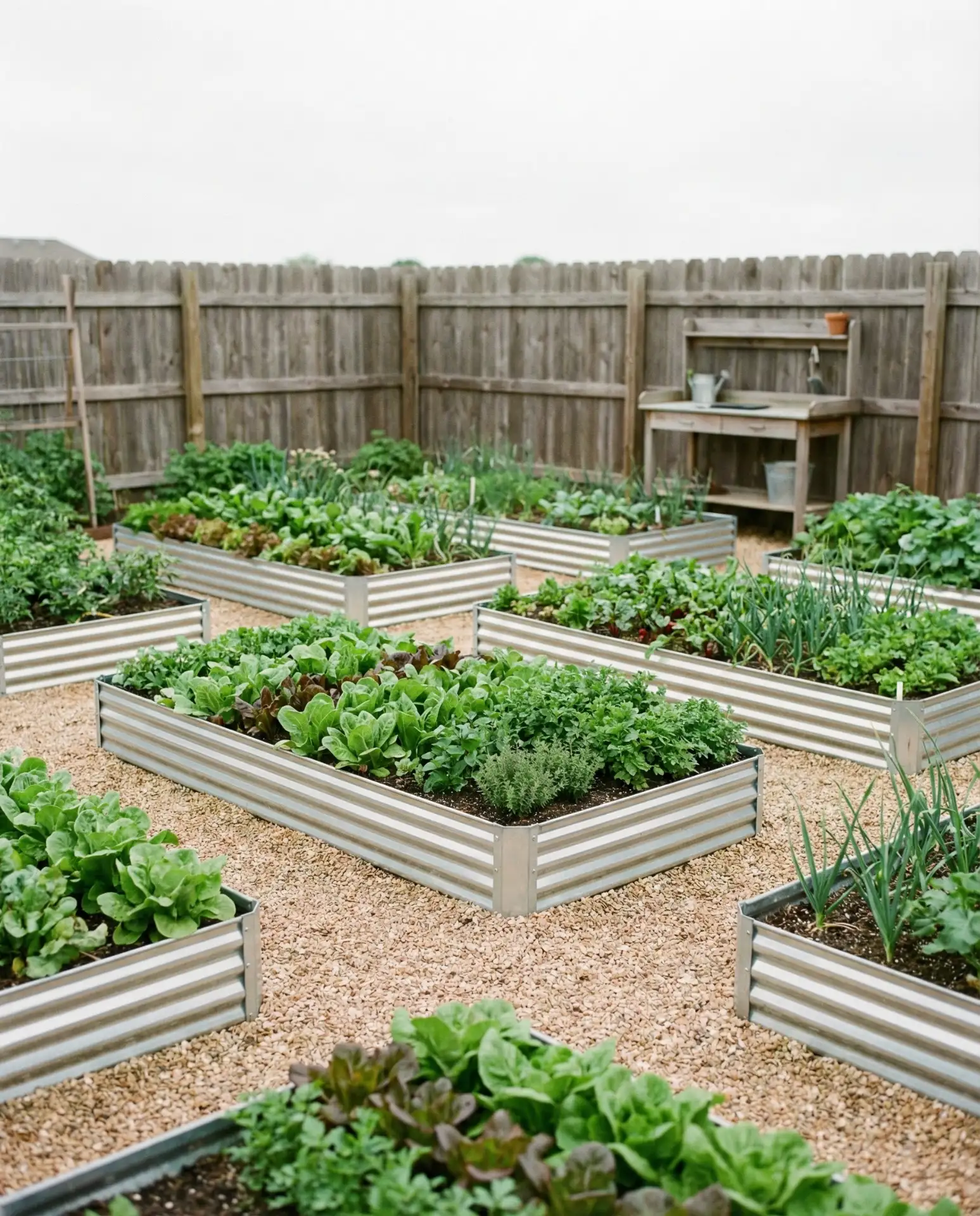 Raised Veggie Garden with Galvanized Beds 2