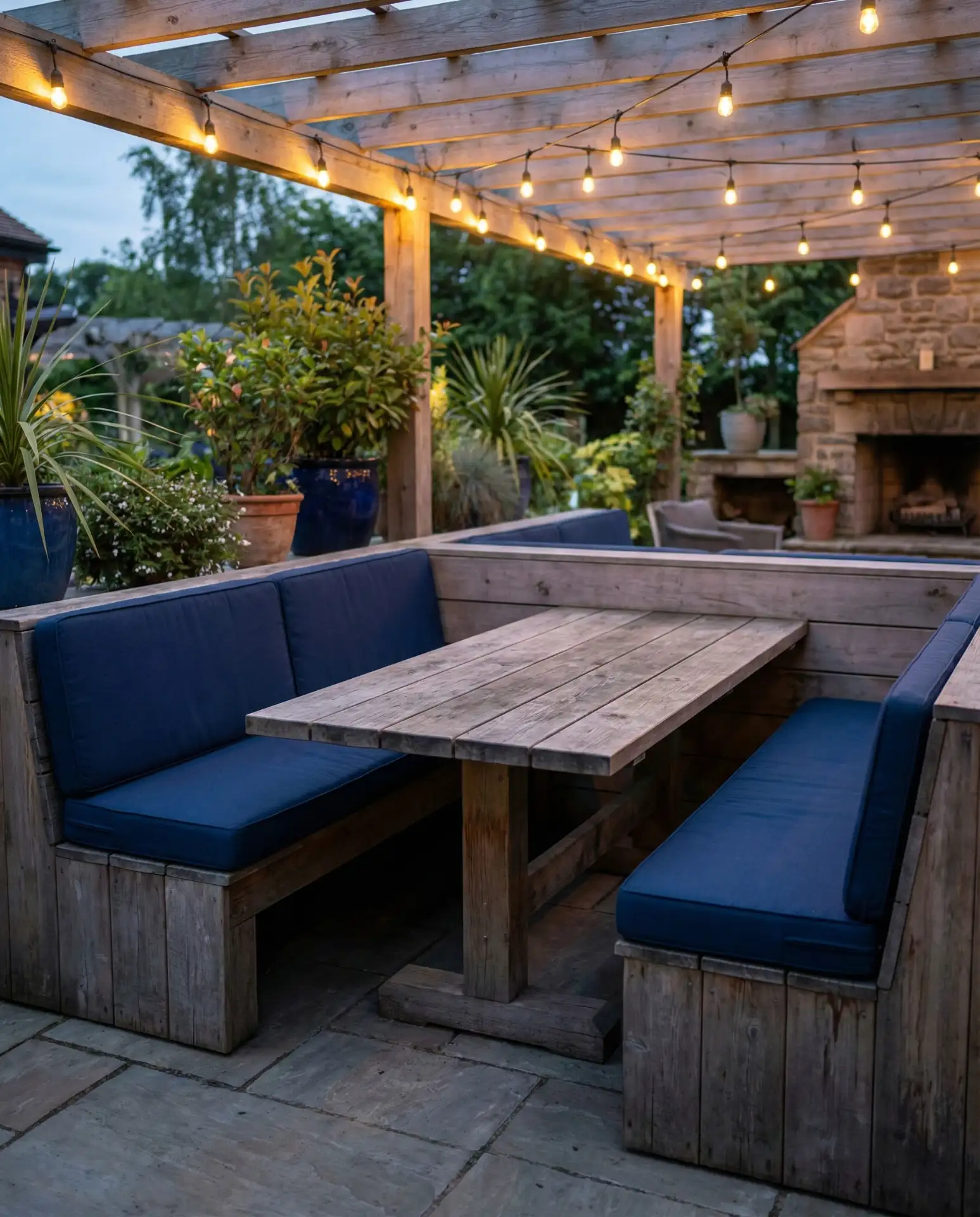 Restaurant-Style Booth Seating Outdoors 1