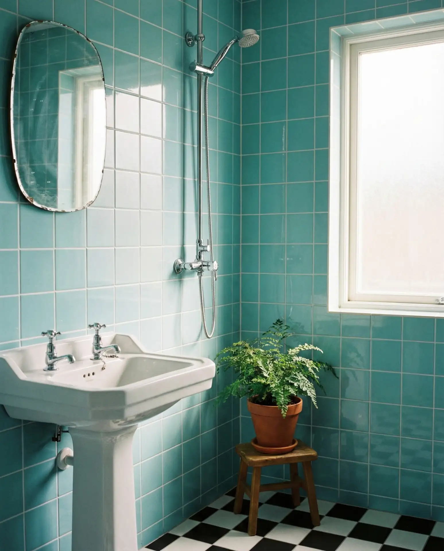 Retro Aqua Blue Tile 2
