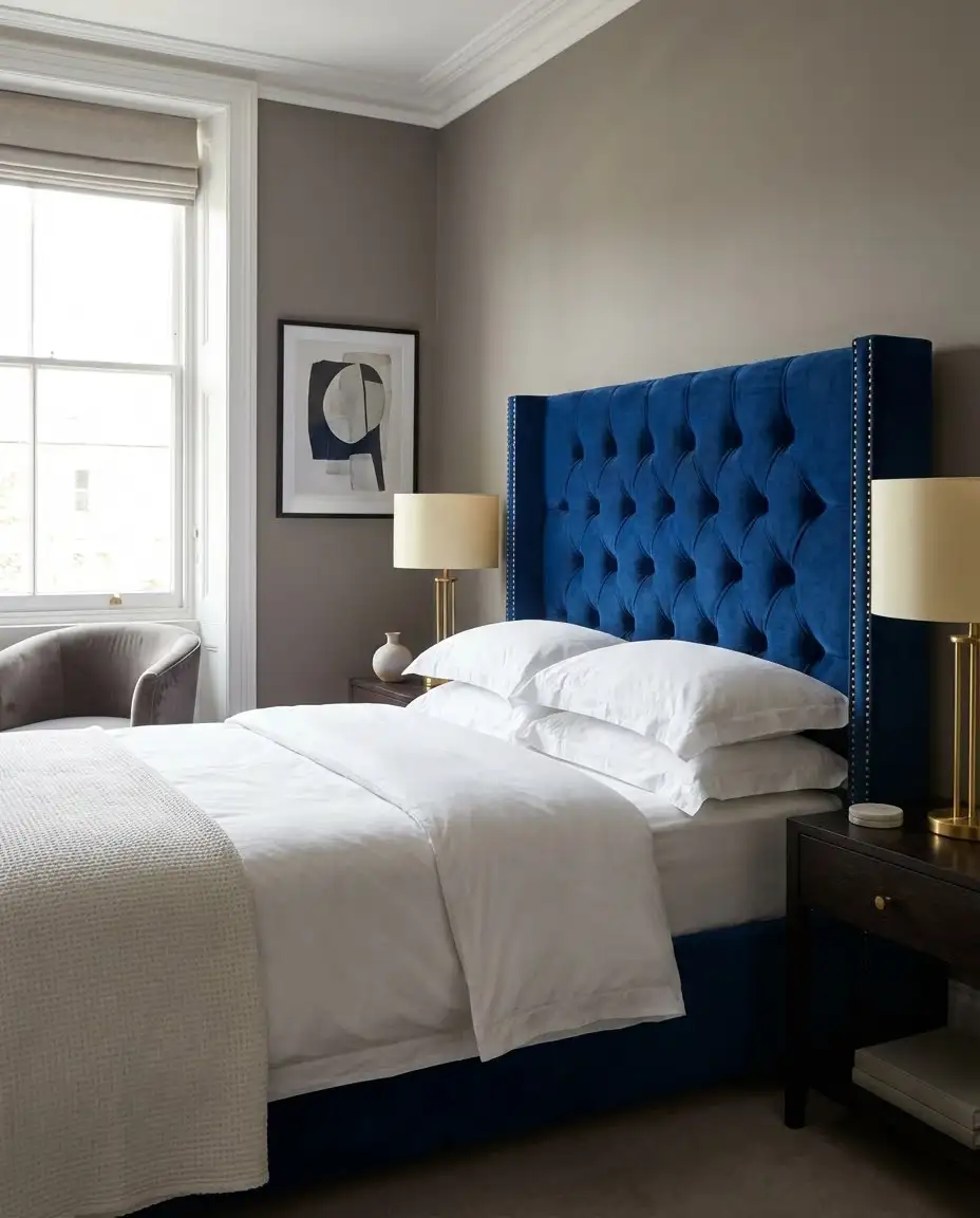 Royal Blue Statement Headboard 2