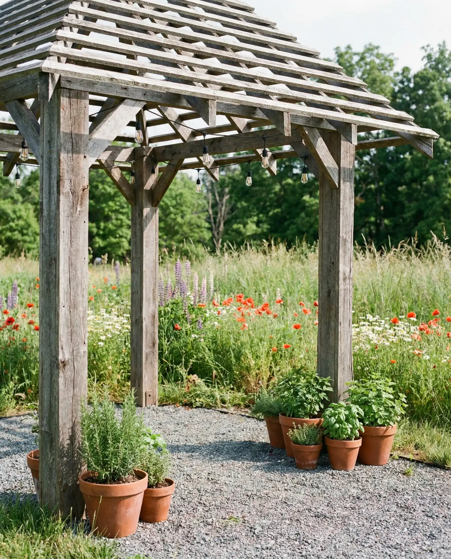 Rustic DIY Gazebo Built from Reclaimed Wood 2