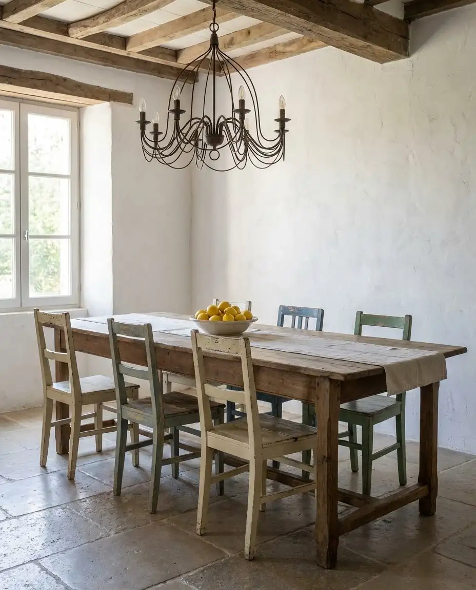 Rustic Dining Room with Farmhouse Table 2