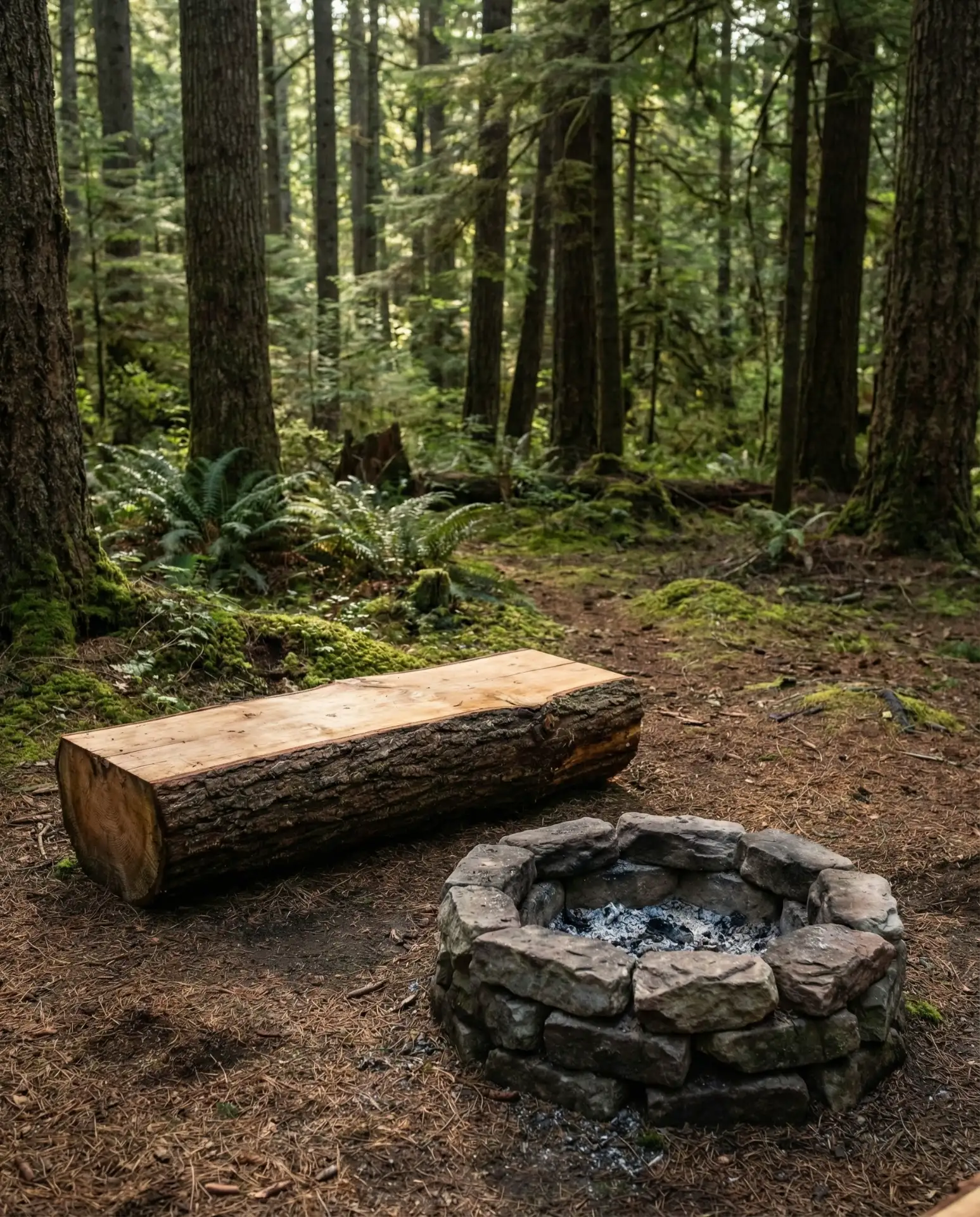 Rustic Log Bench with Live Edge Detail 2