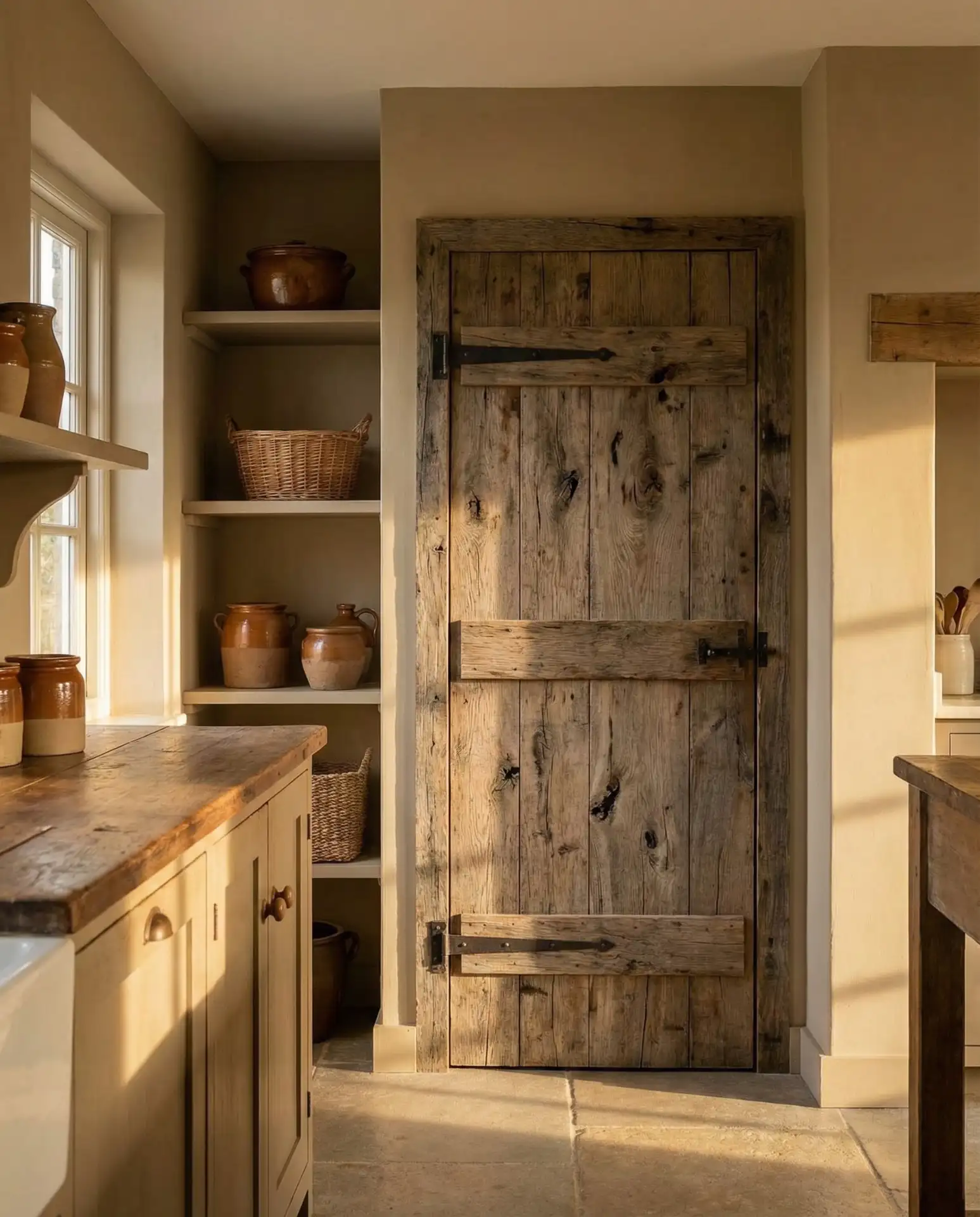 Rustic Reclaimed Wood Pantry Door 1