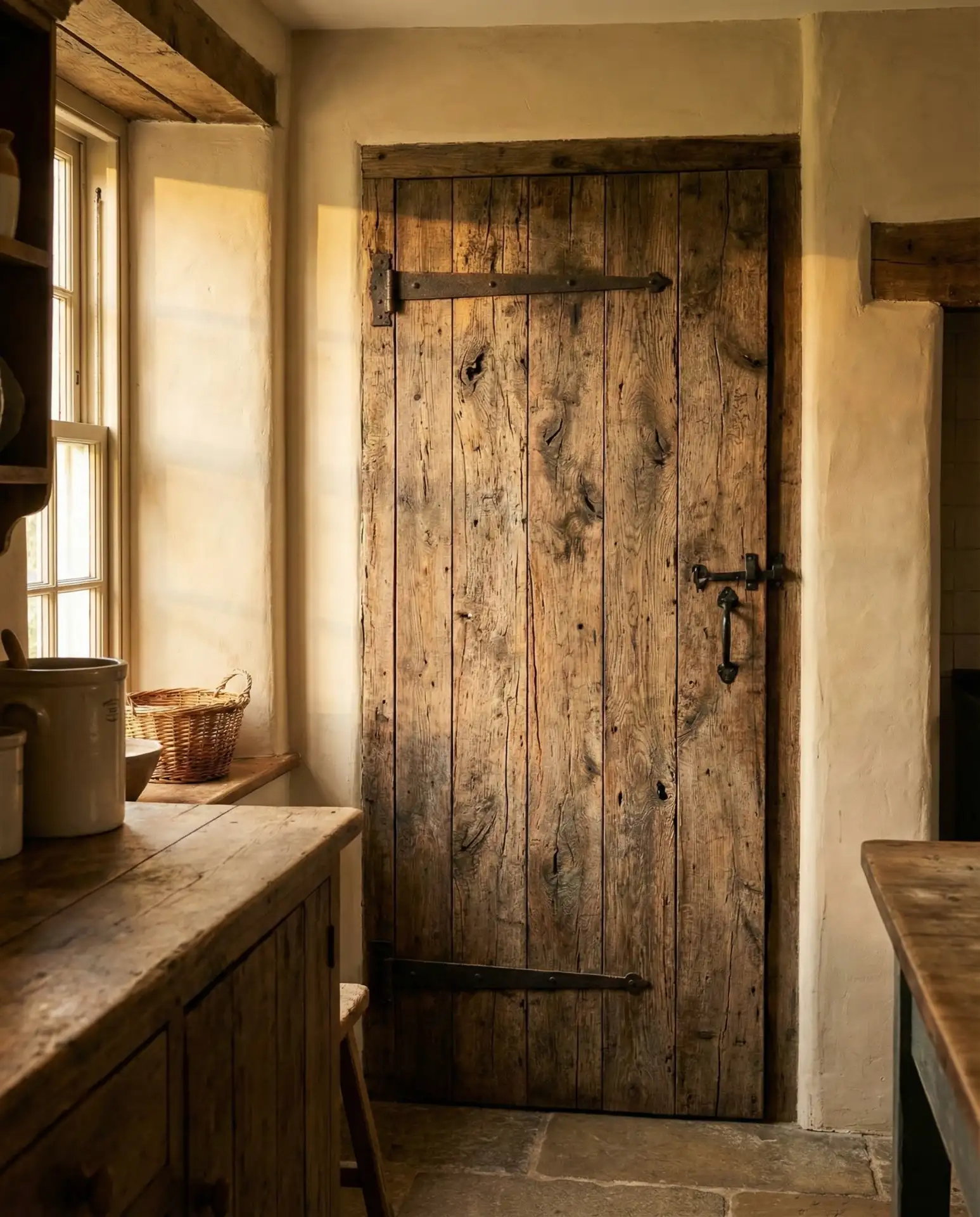 Rustic Reclaimed Wood Pantry Door 2