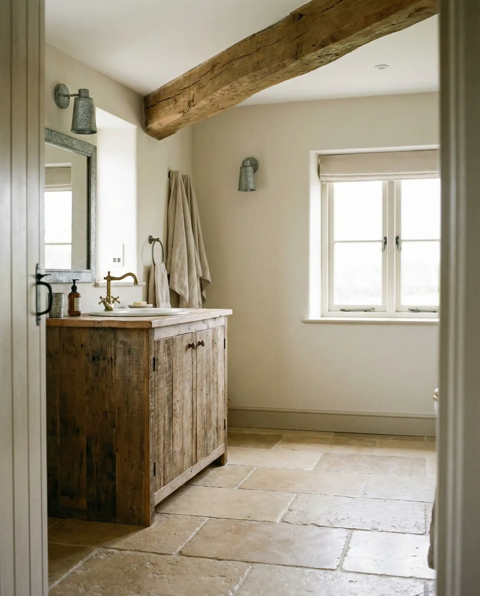 Rustic Stone for Farmhouse Bathrooms 1