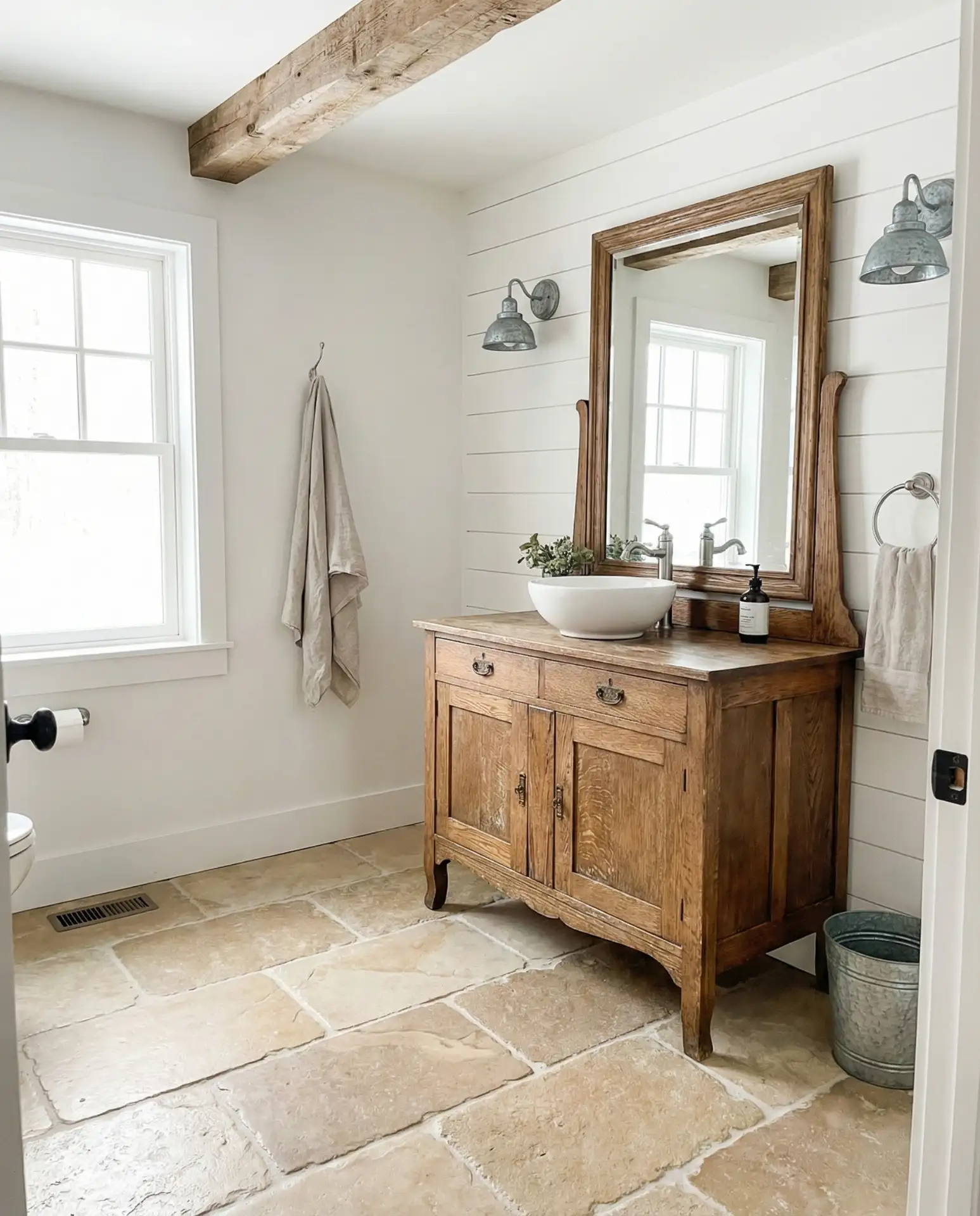 Rustic Stone for Farmhouse Bathrooms 2