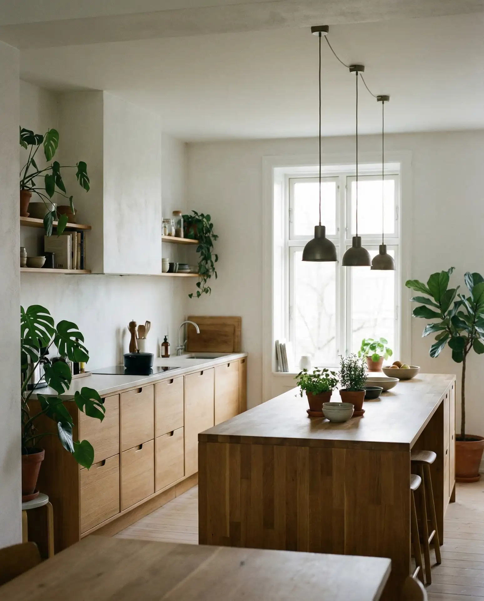 Scandinavian-Inspired Light Wood and White 2