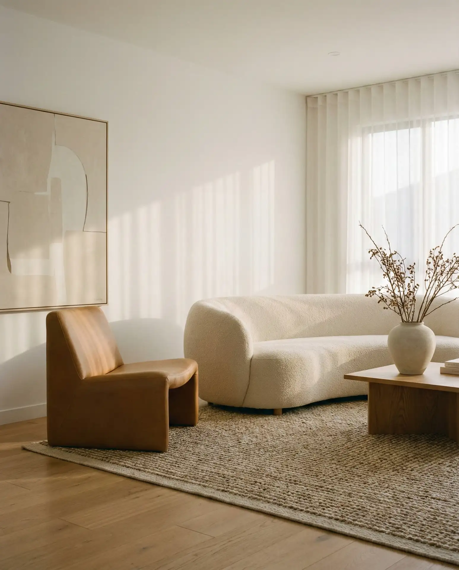 Sculptural Seating in Neutral Tones 2