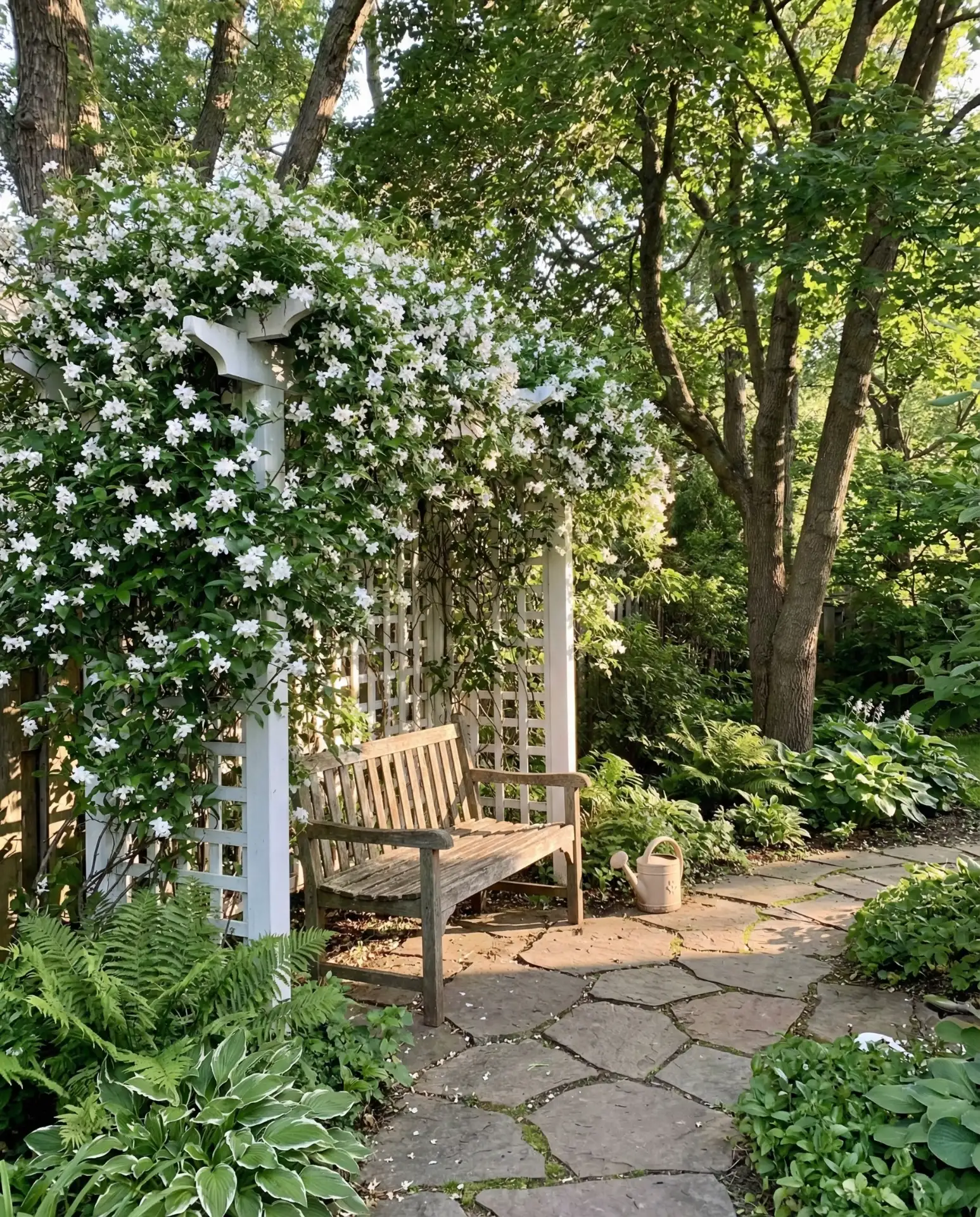 Secret Garden Alcove with Flowering Vines 2