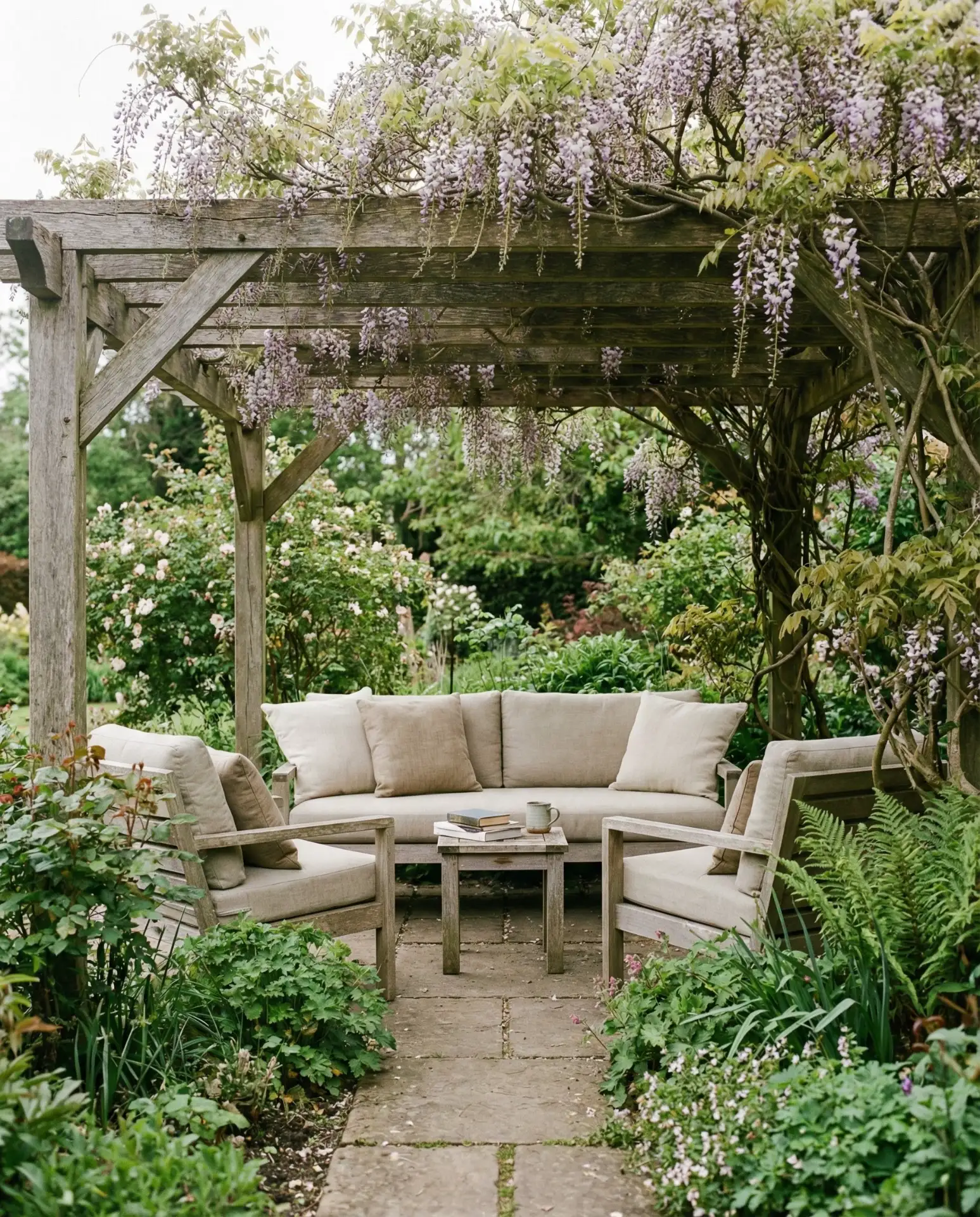 Shaded Reading Nook with Pergola 1