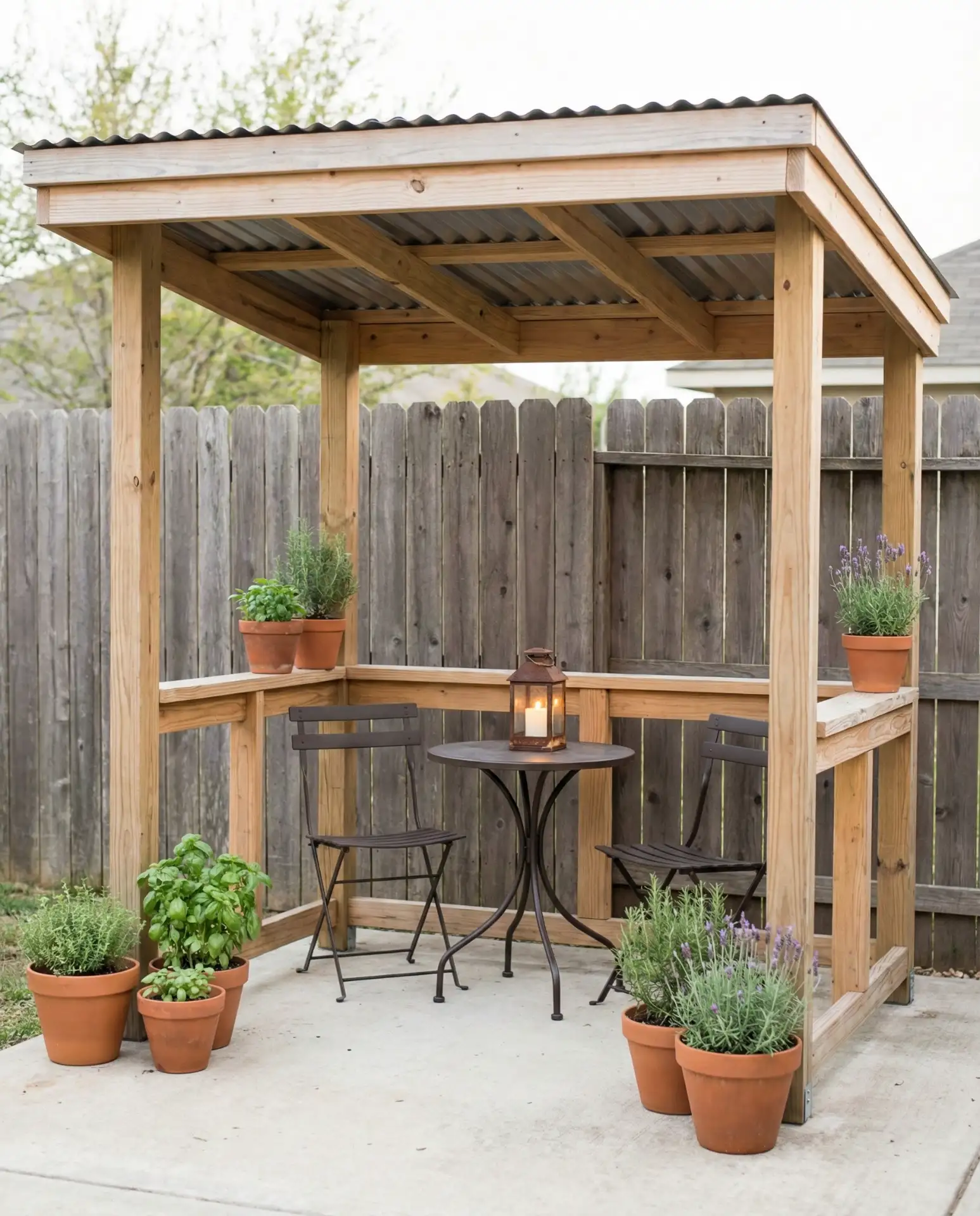 Simple Patio Gazebo with Bistro Seating 2