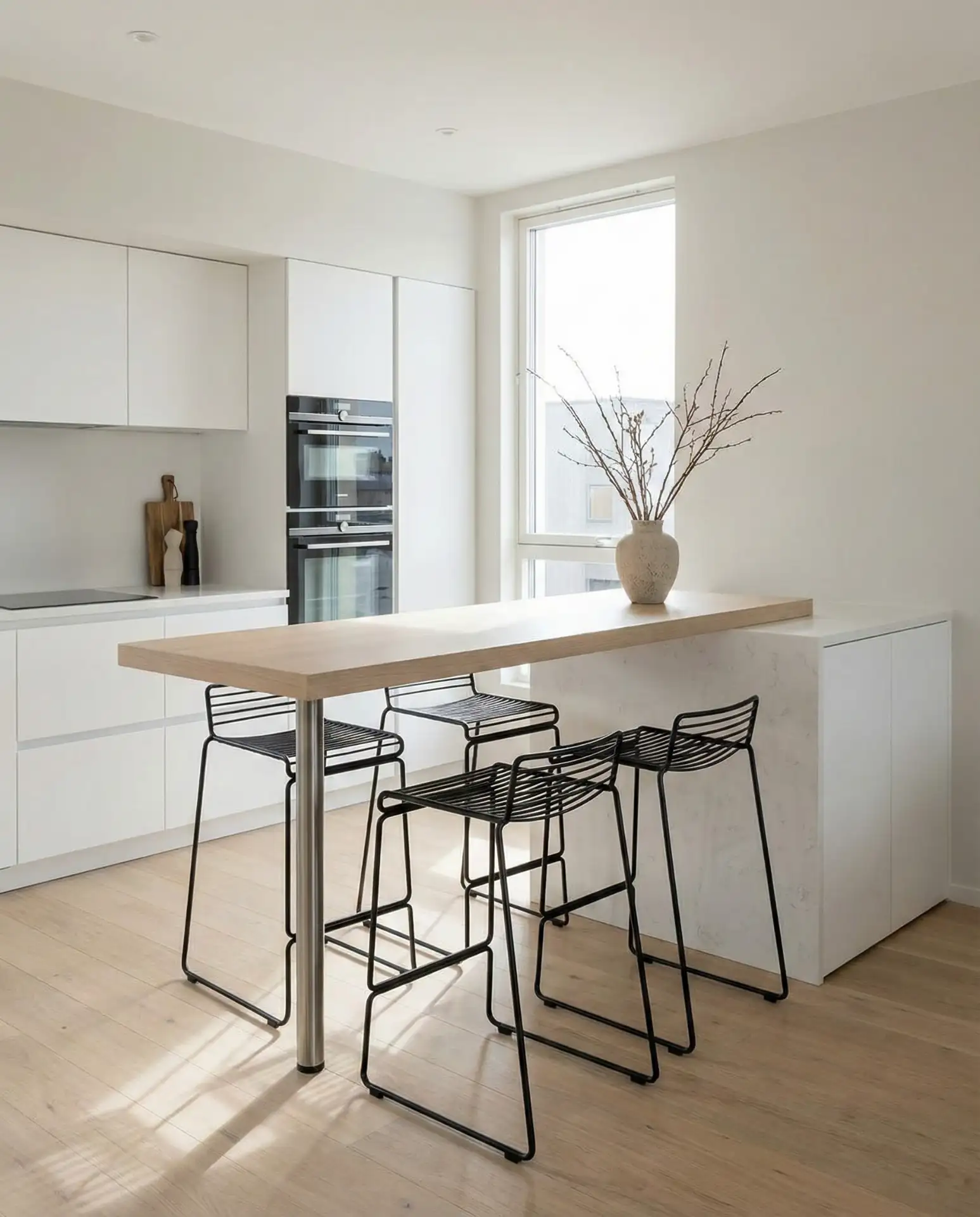 Sleek Minimalist Dining Table as Peninsula 1