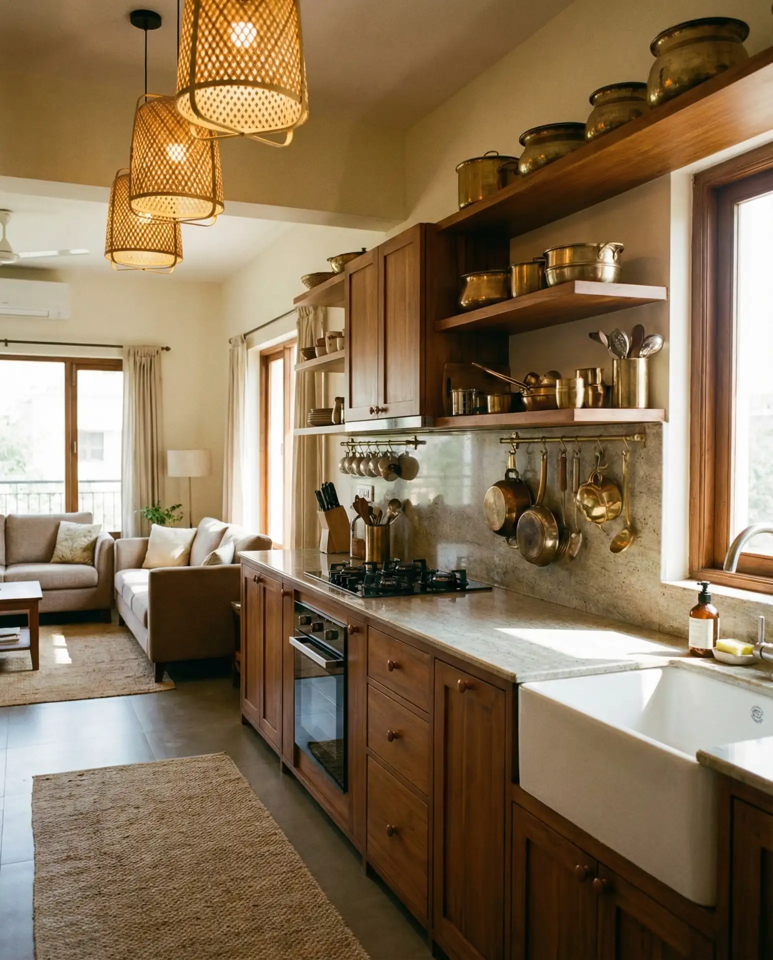 Sleek Modular Indian Style Kitchen 1