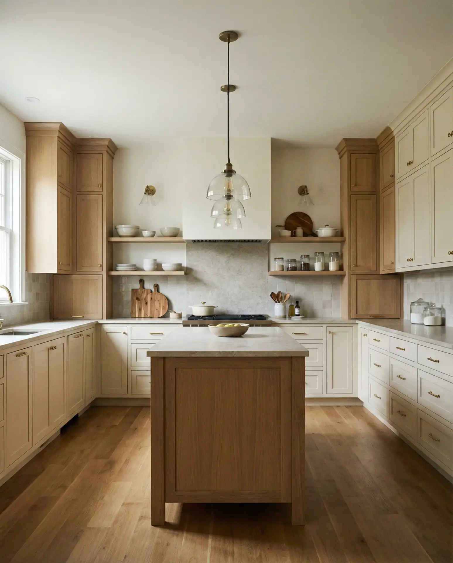 Square Kitchen with Central Prep Zone 1