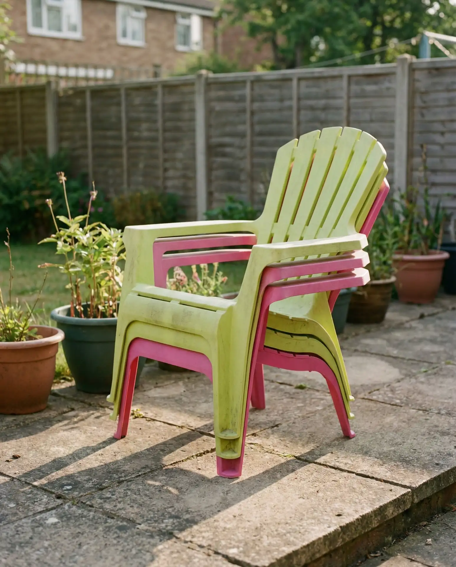Stackable Plastic Chairs in Bright Bold Colors 2