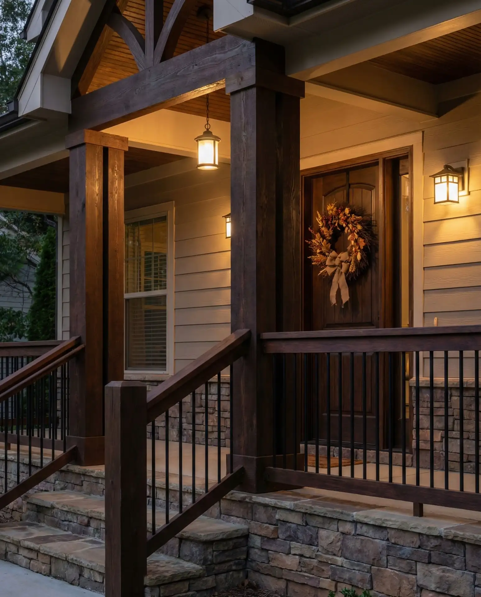 String Light Canopy Over Dining Area 2