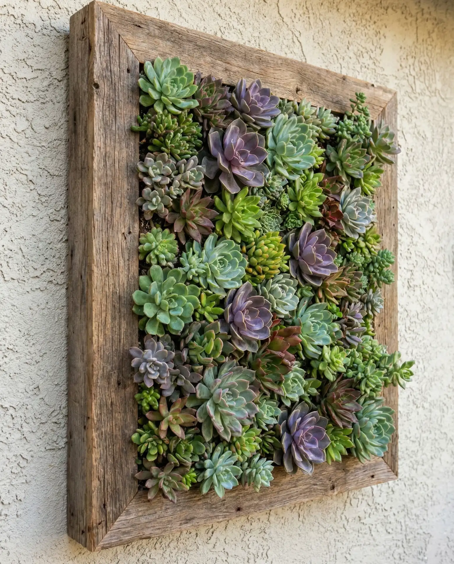 Succulent Wall Art in Reclaimed Frame 2