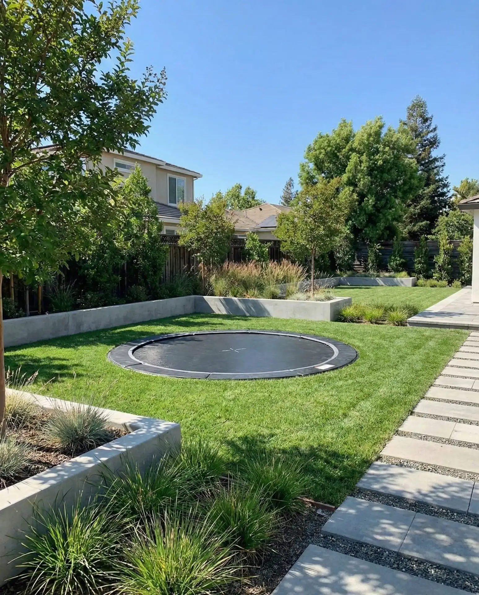 Sunken Trampoline with Ground-Level Access 1