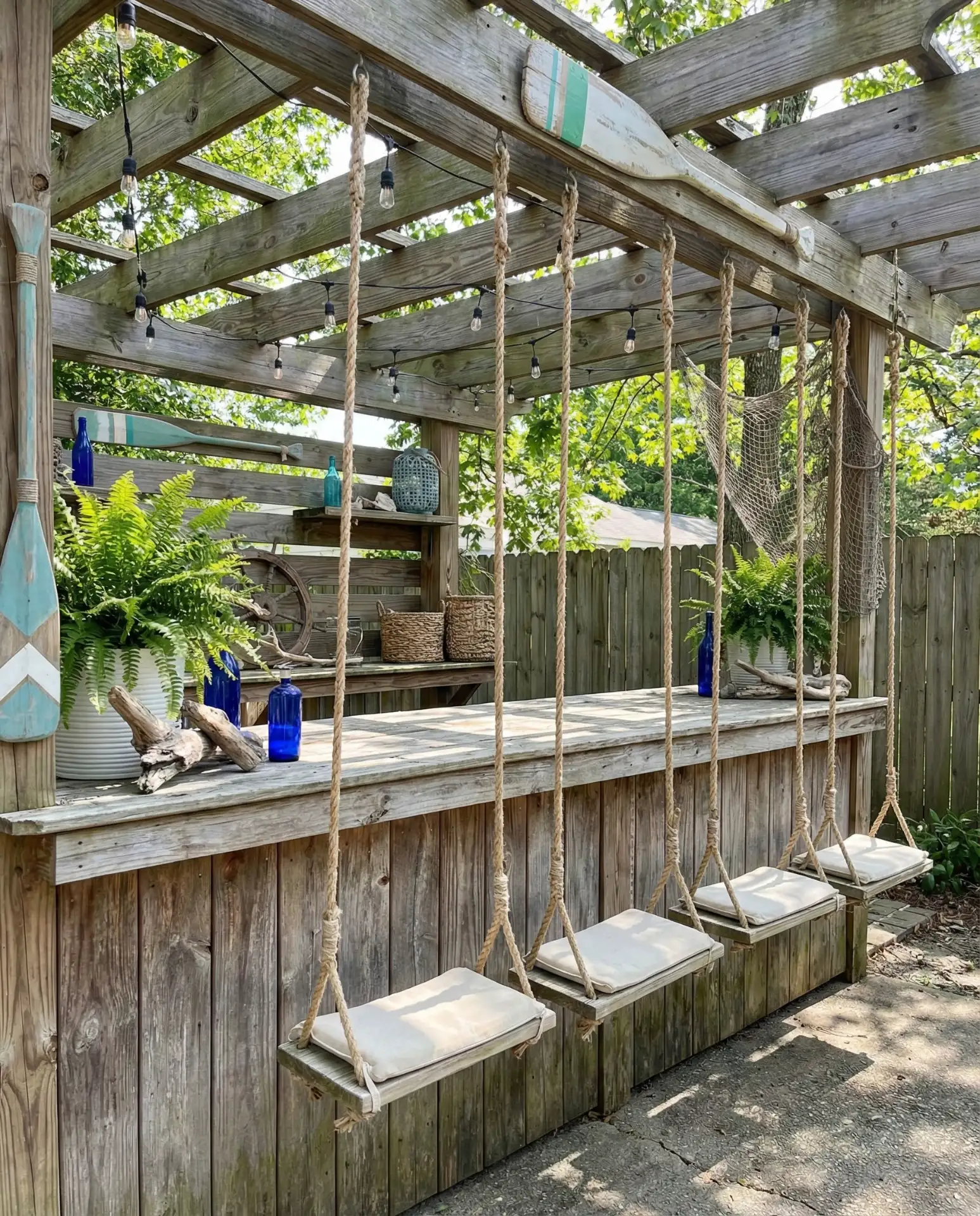 Swing Seat Bar with Hanging Chairs 2