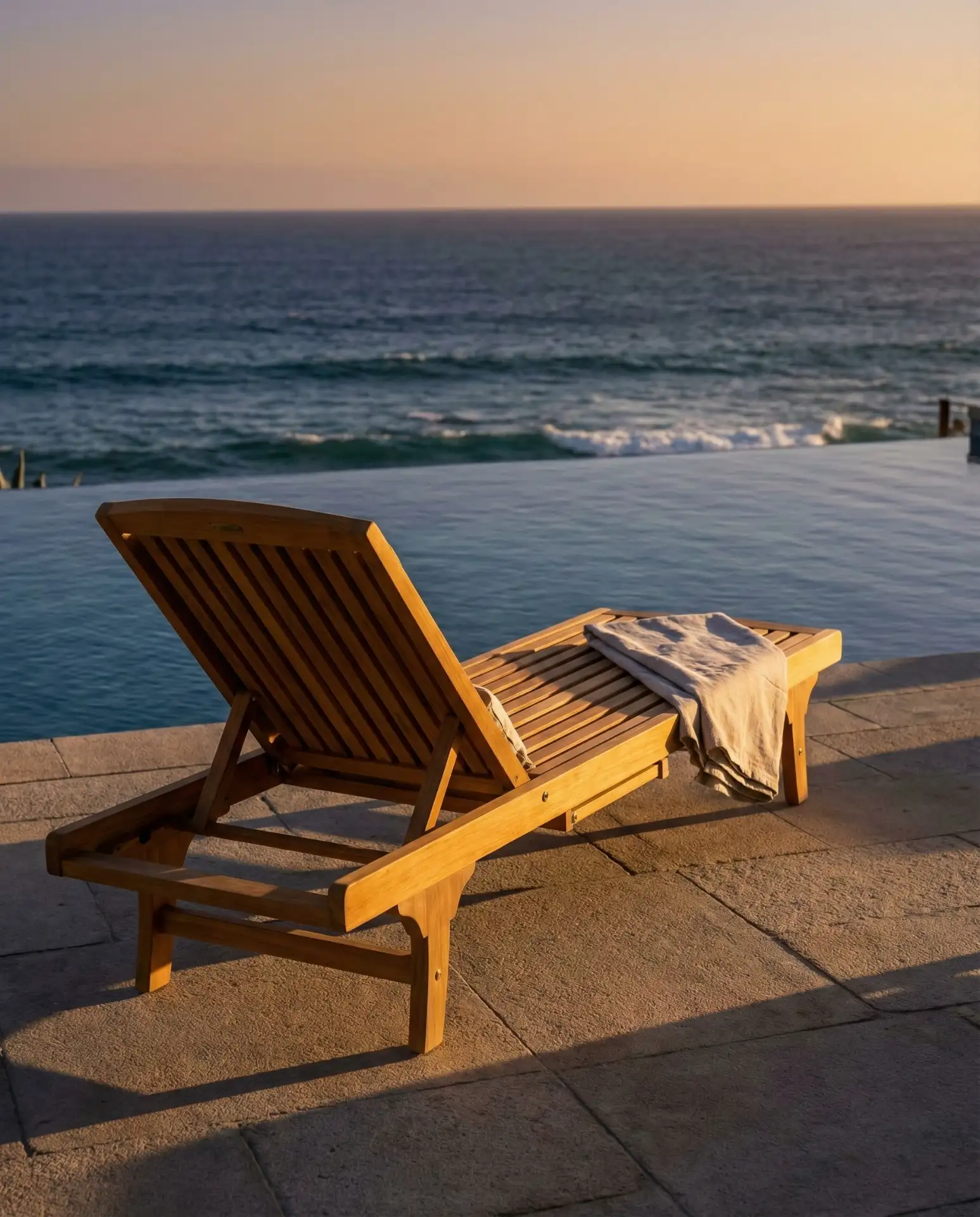 Teak Steamer Lounge Chairs with Brass Accents 1