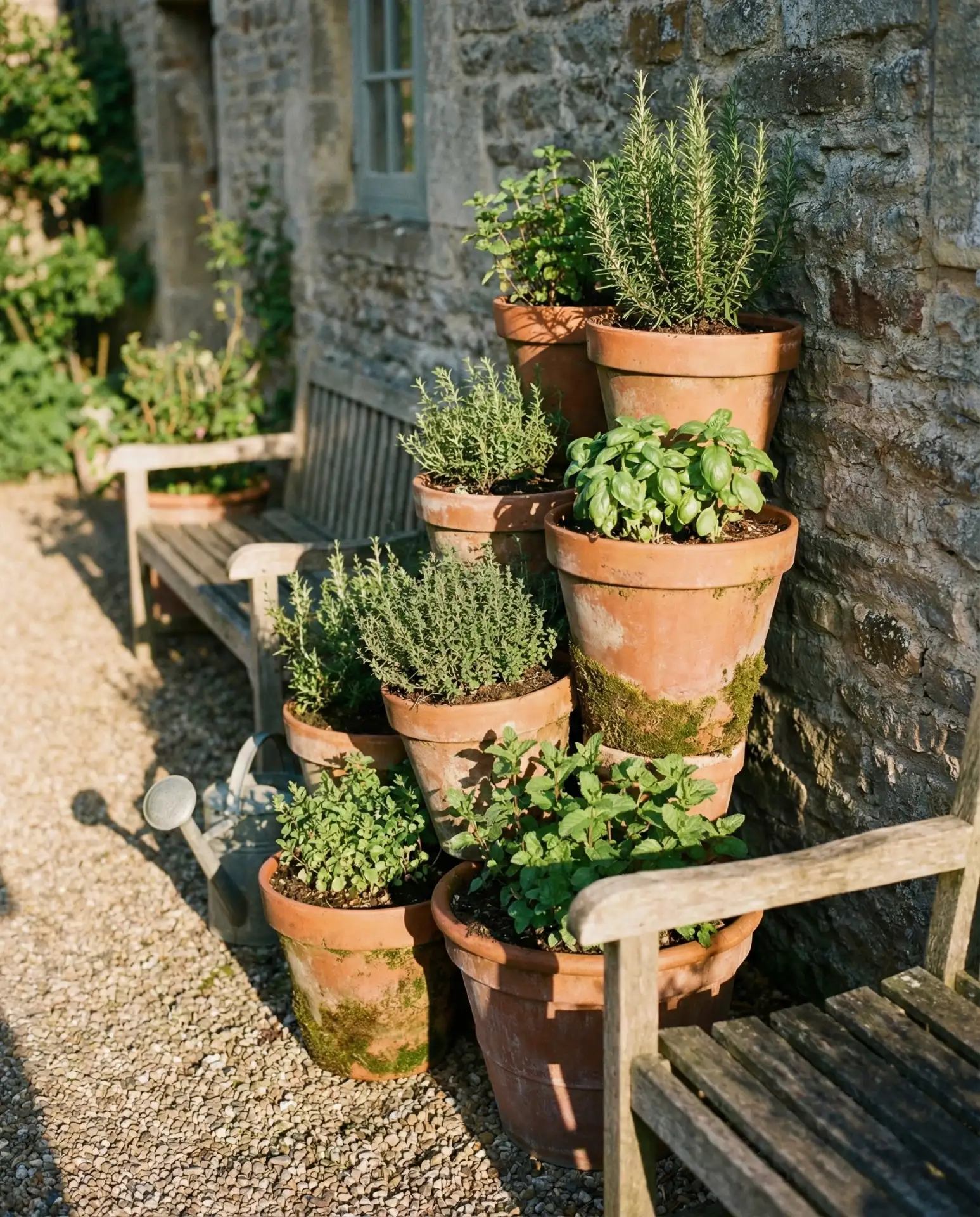 Terra Cotta Pot Tower for Outdoor Corners 1
