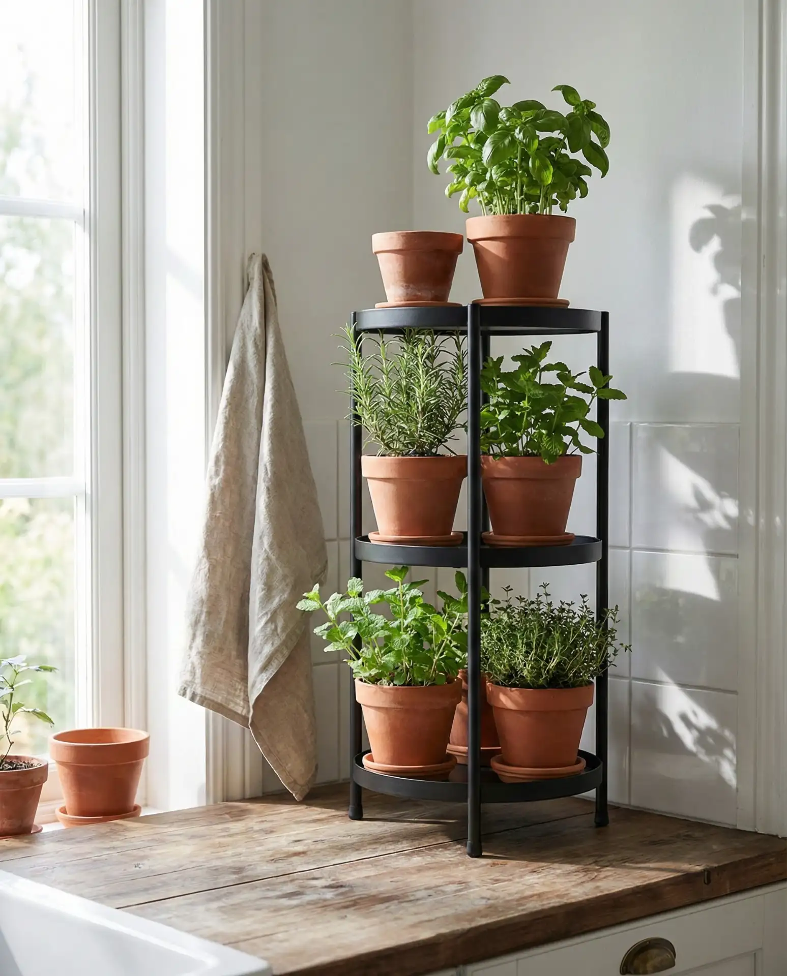 Tiered Plant Stand for Kitchen Corners 1