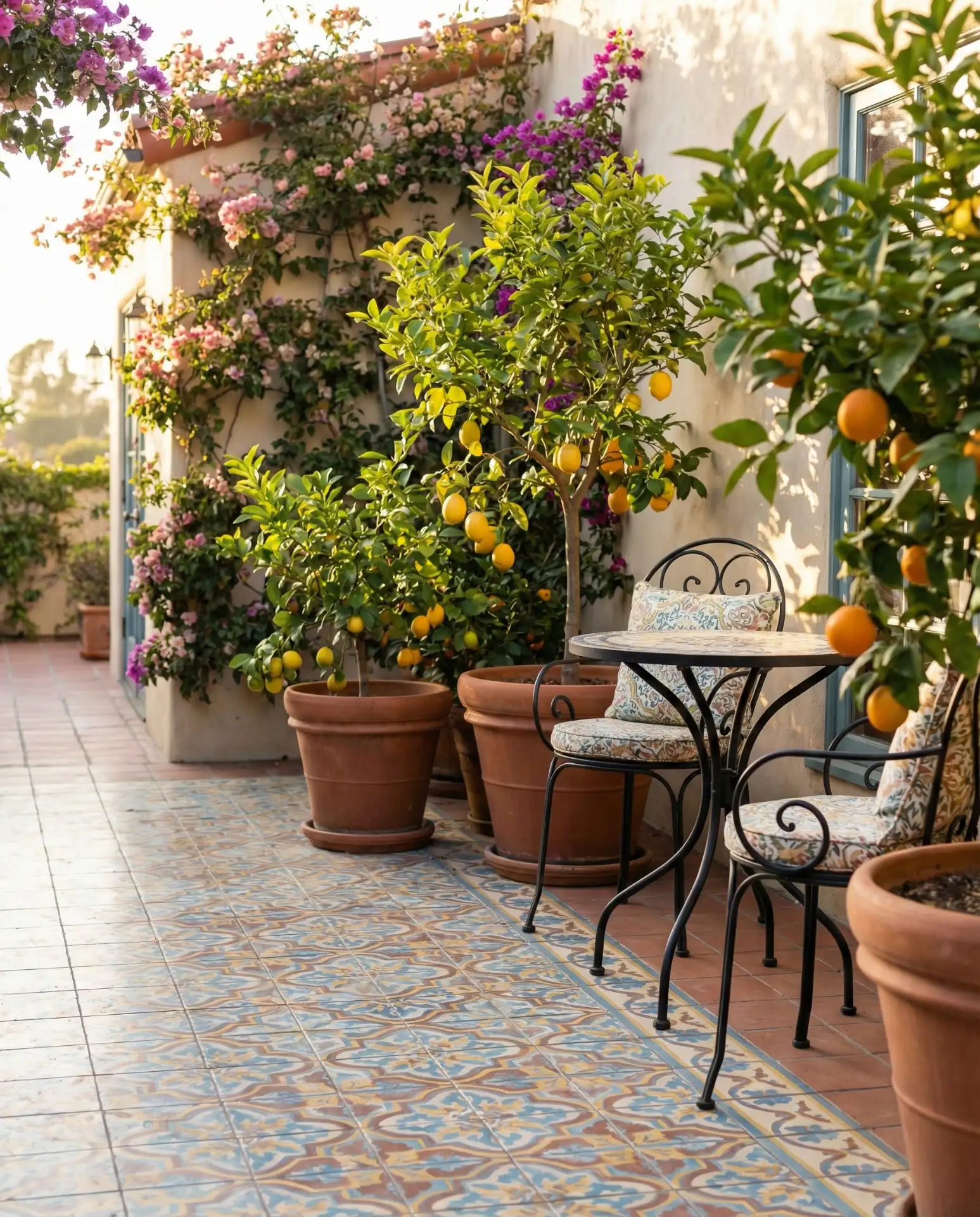 Tile Patio with Mediterranean Flair 2