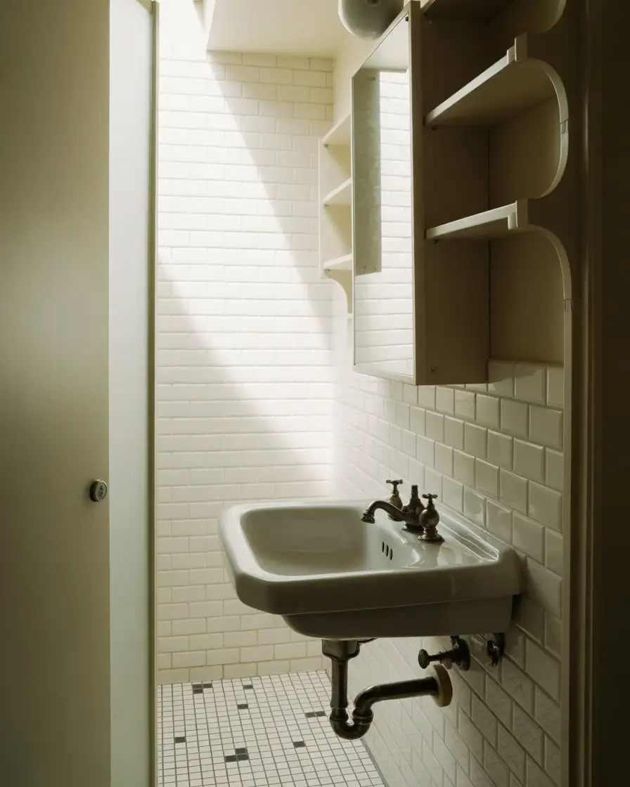 Tiny Apartment Bathroom 1