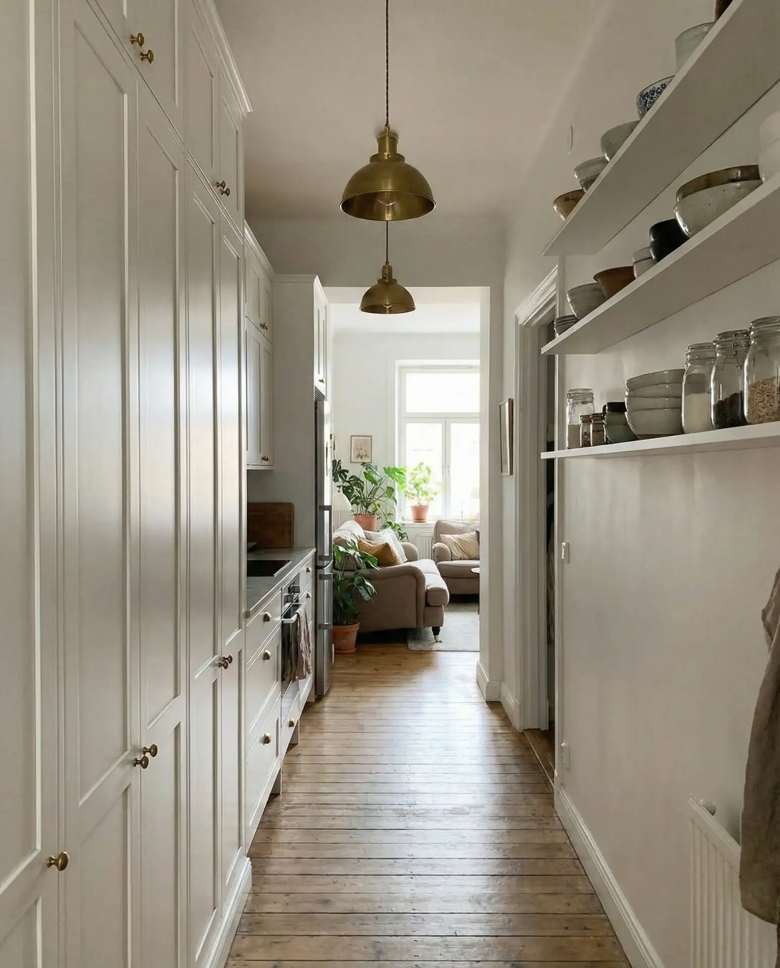 Tiny Galley Kitchen with Smart Storage 1