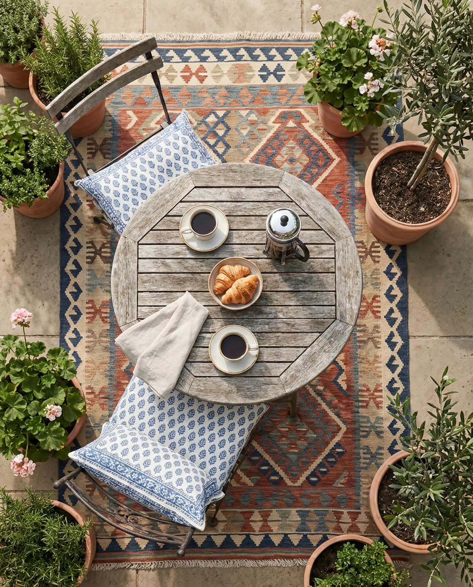 Top-View Photography Ideas for Styled Outdoor Seating 2
