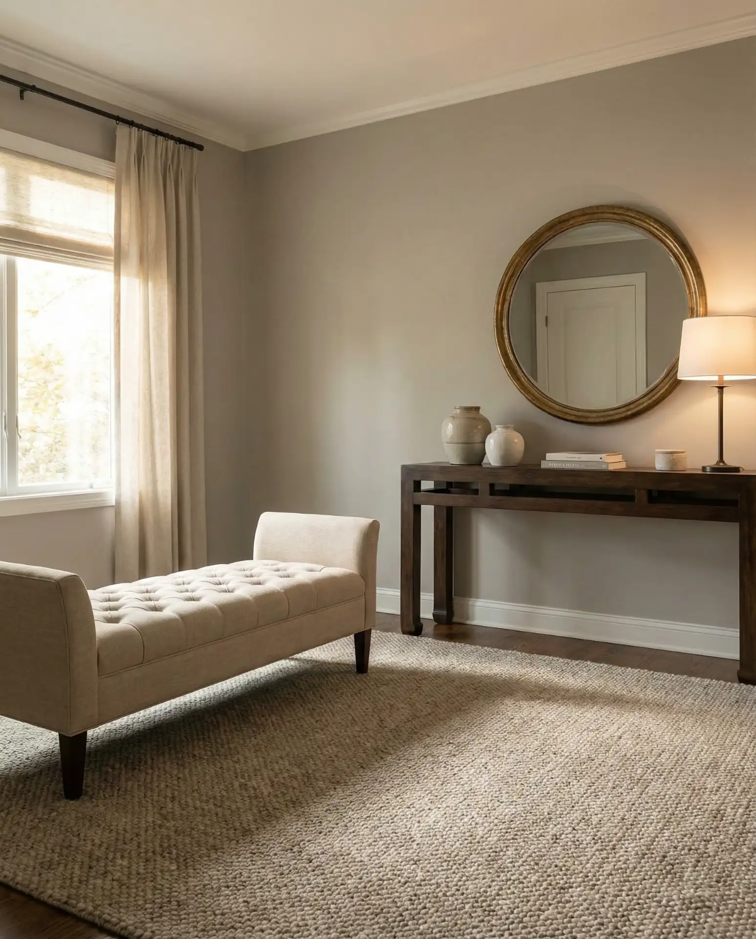 Transitional Entry with Upholstered Bench 1