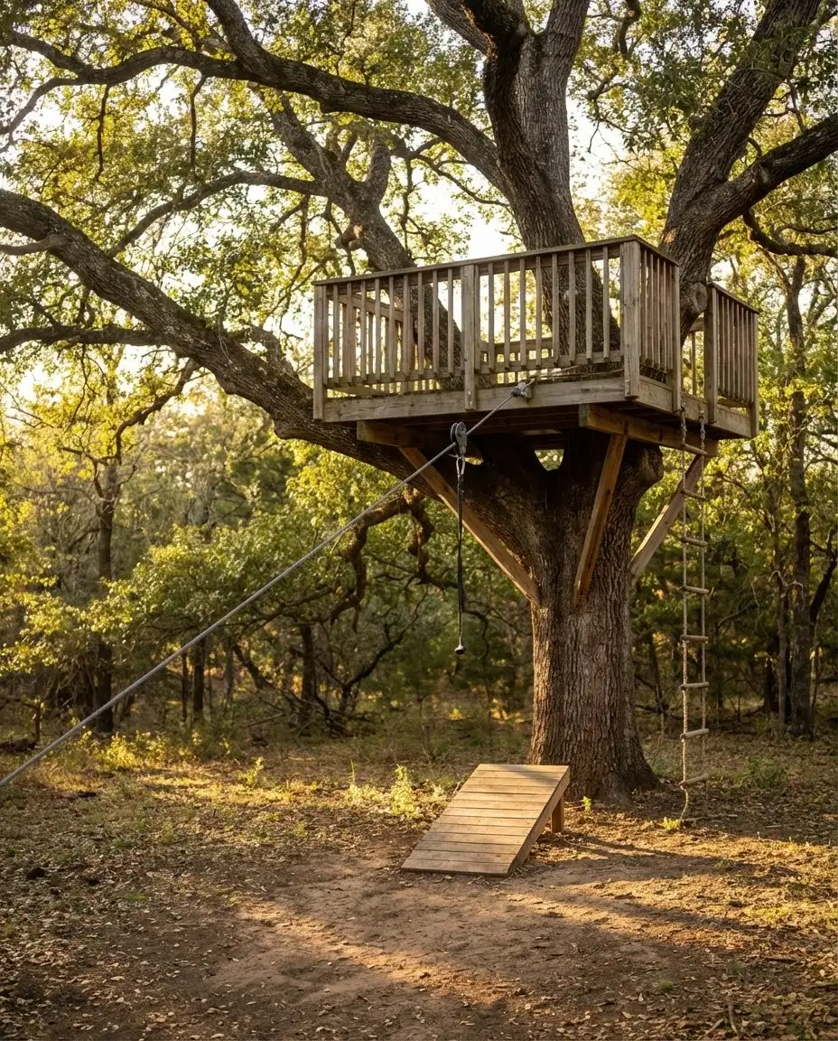 Treehouse with Zip Line Exit 1