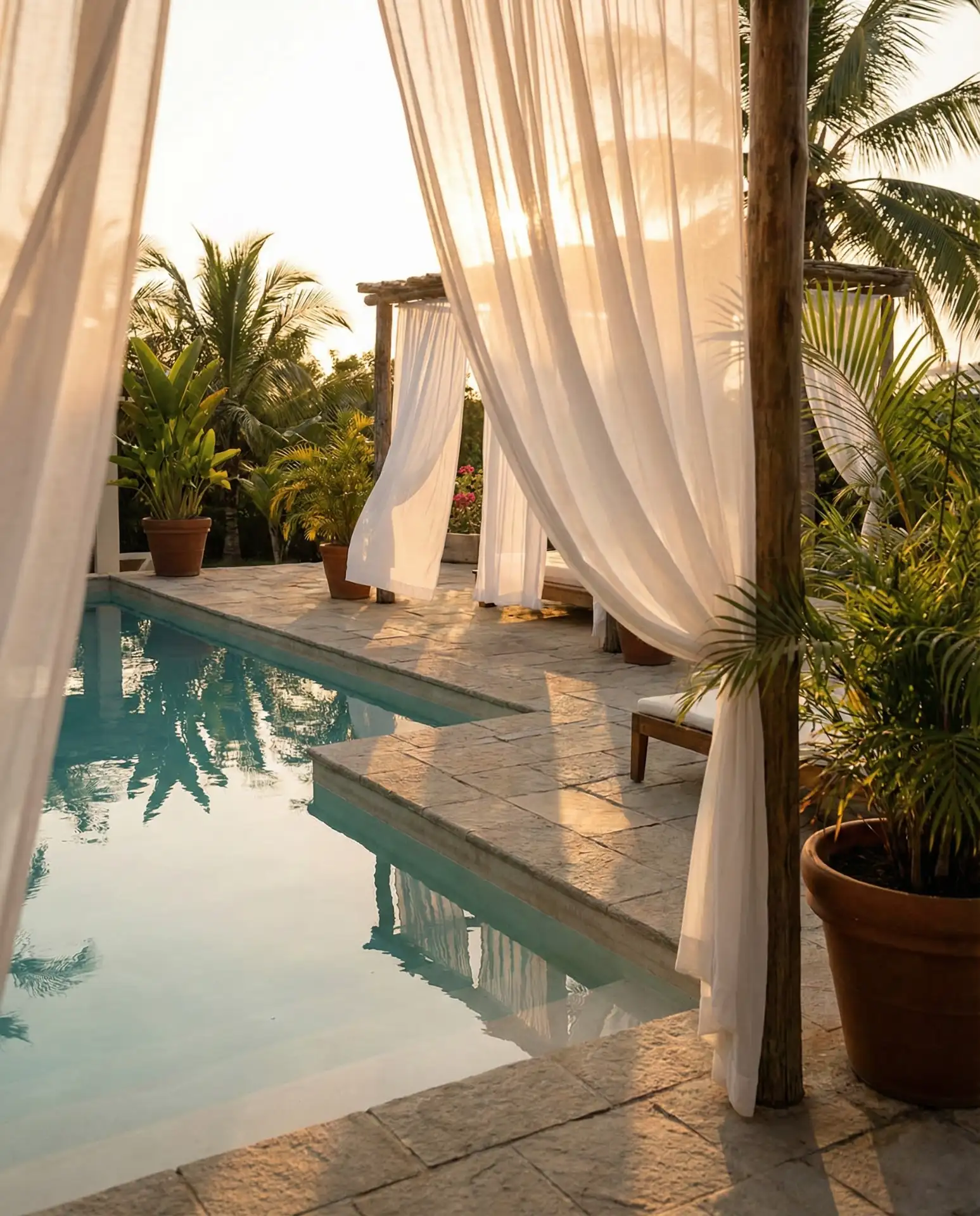 Tropical Canopy with Sheer Draping 1