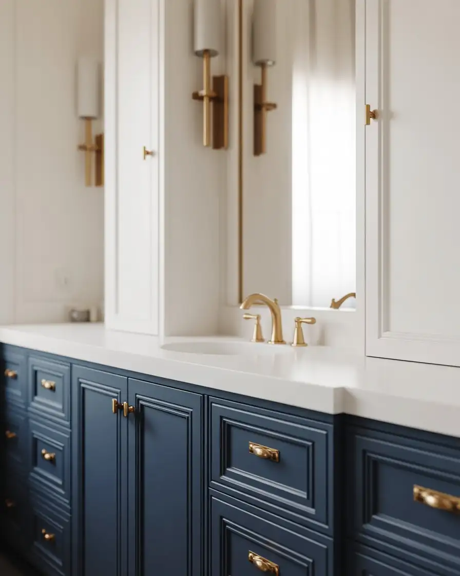 Two-Tone Blue and White Cabinetry 2