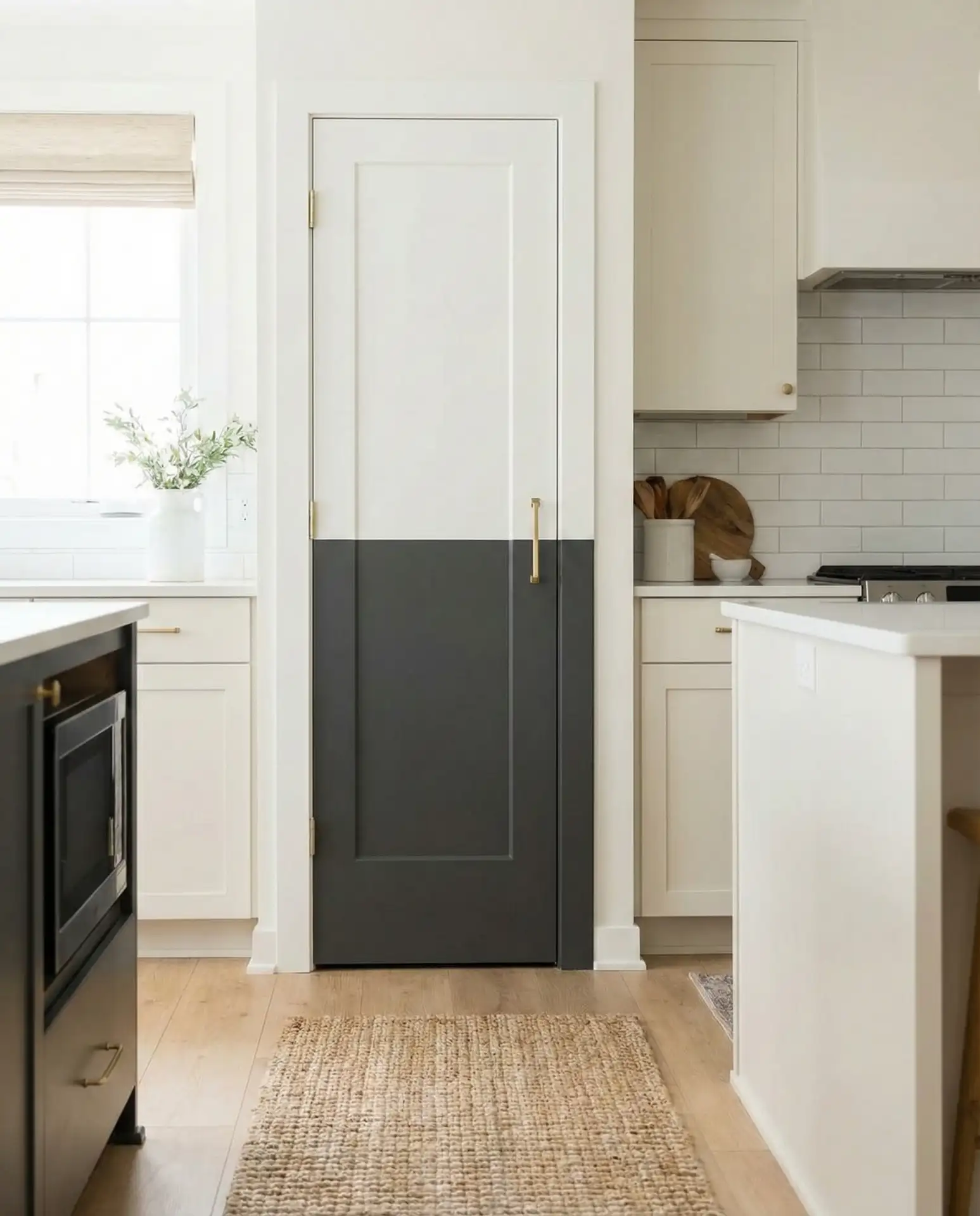 Two-Tone Painted Pantry Door Design 1