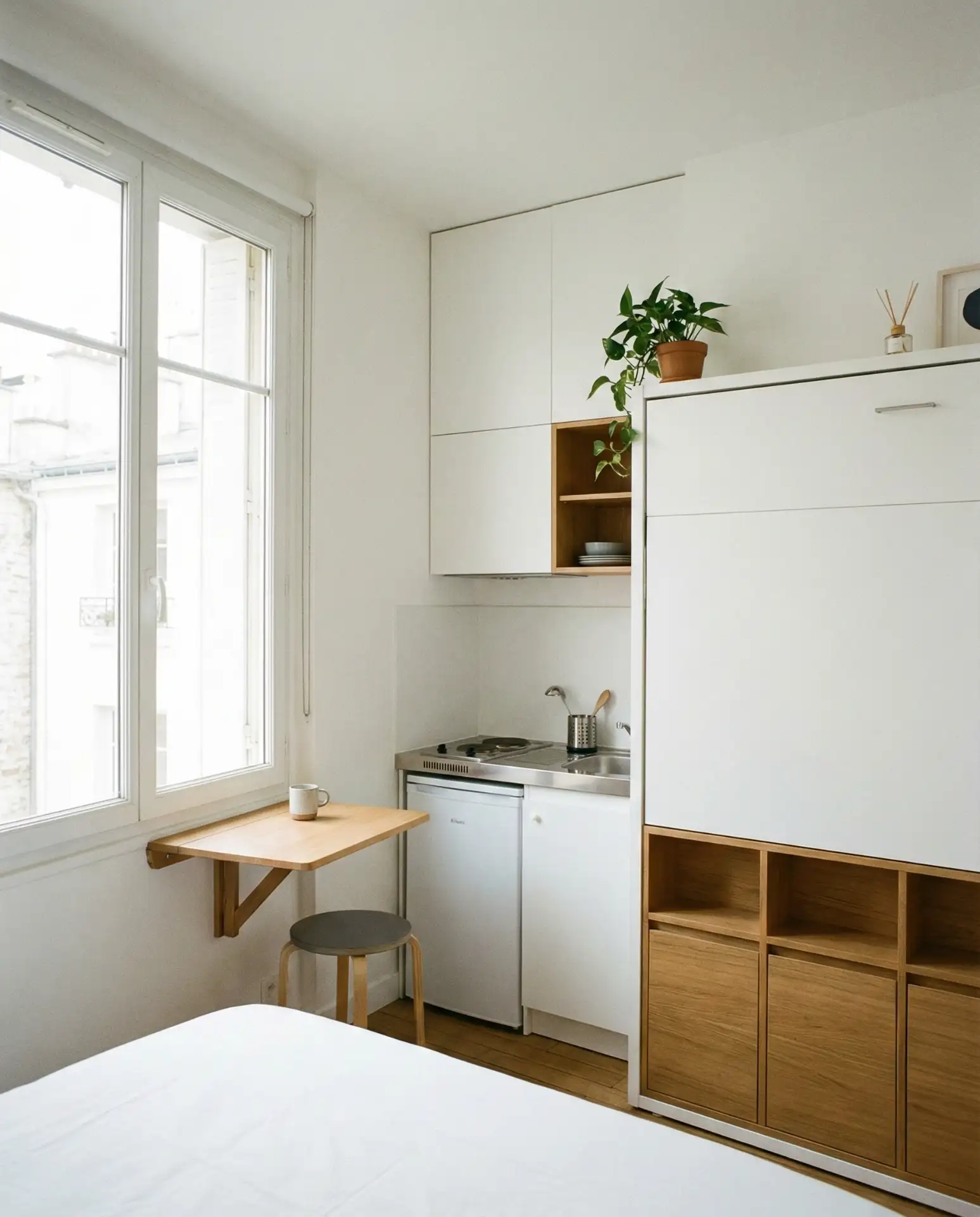 Ultra-Compact 20 sqm Studio with Convertible Furniture 1