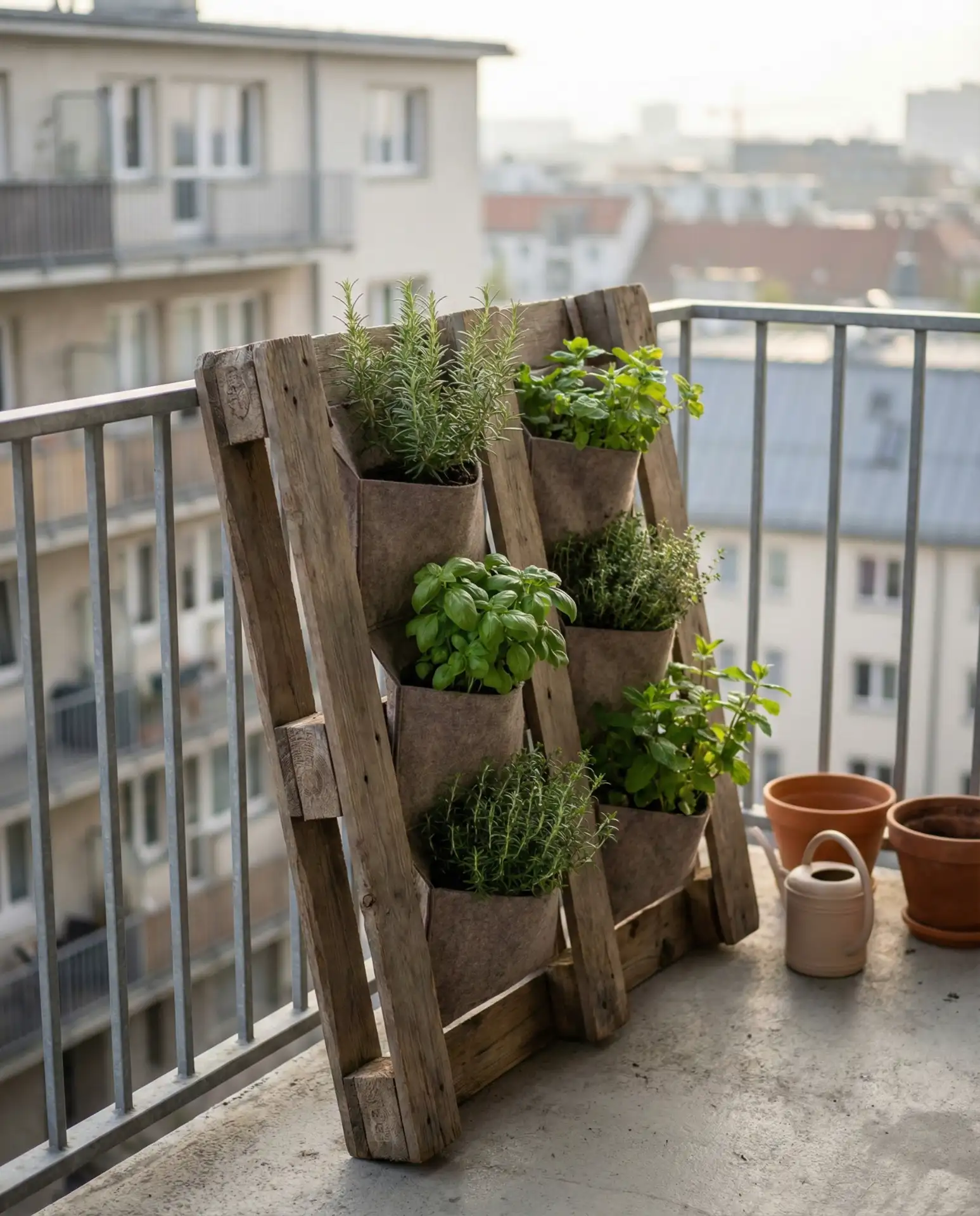 Vertical Pallet Garden for Small Balconies 2