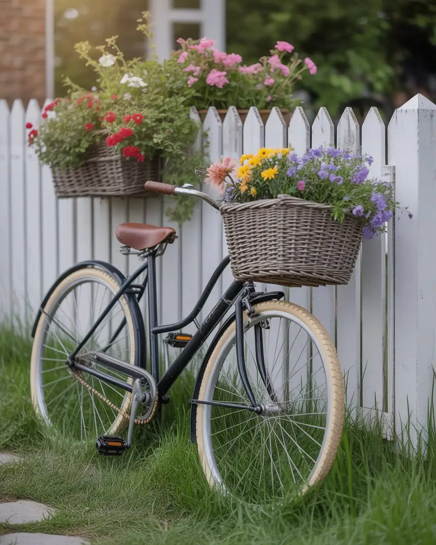 Vintage Bicycle Planter Display 1