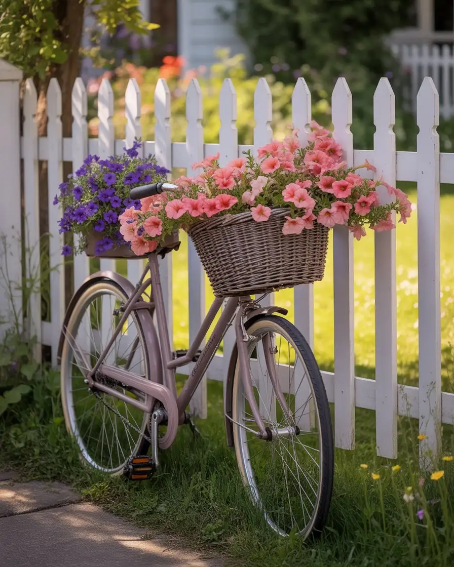 Vintage Bicycle Planter Display 2