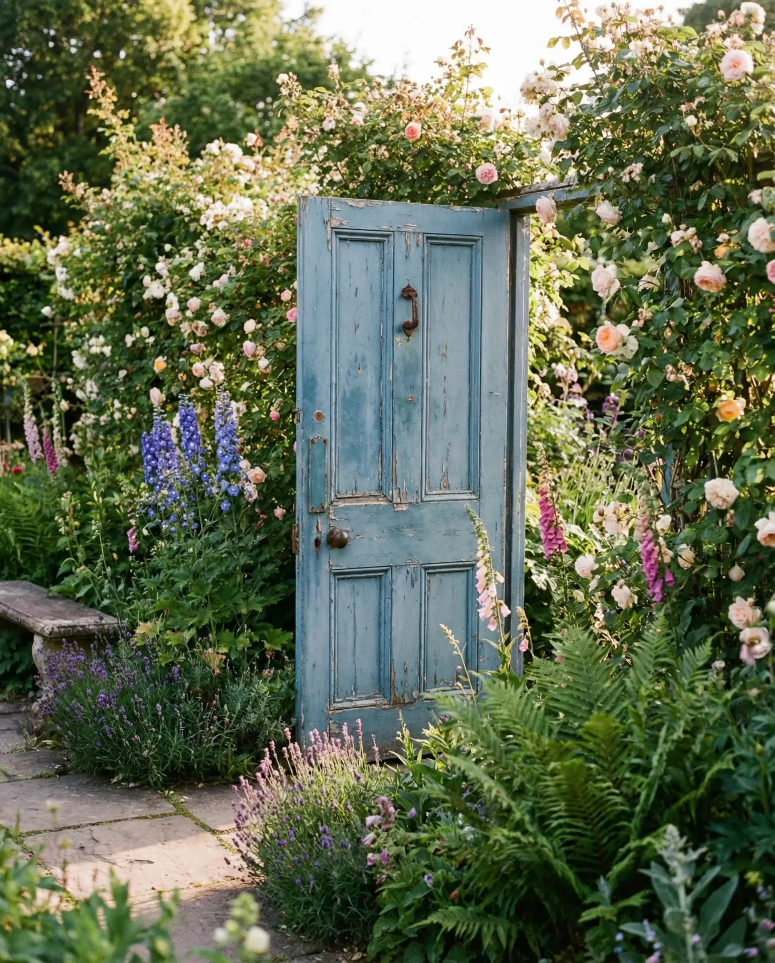 Vintage Door as Garden Focal Point 2