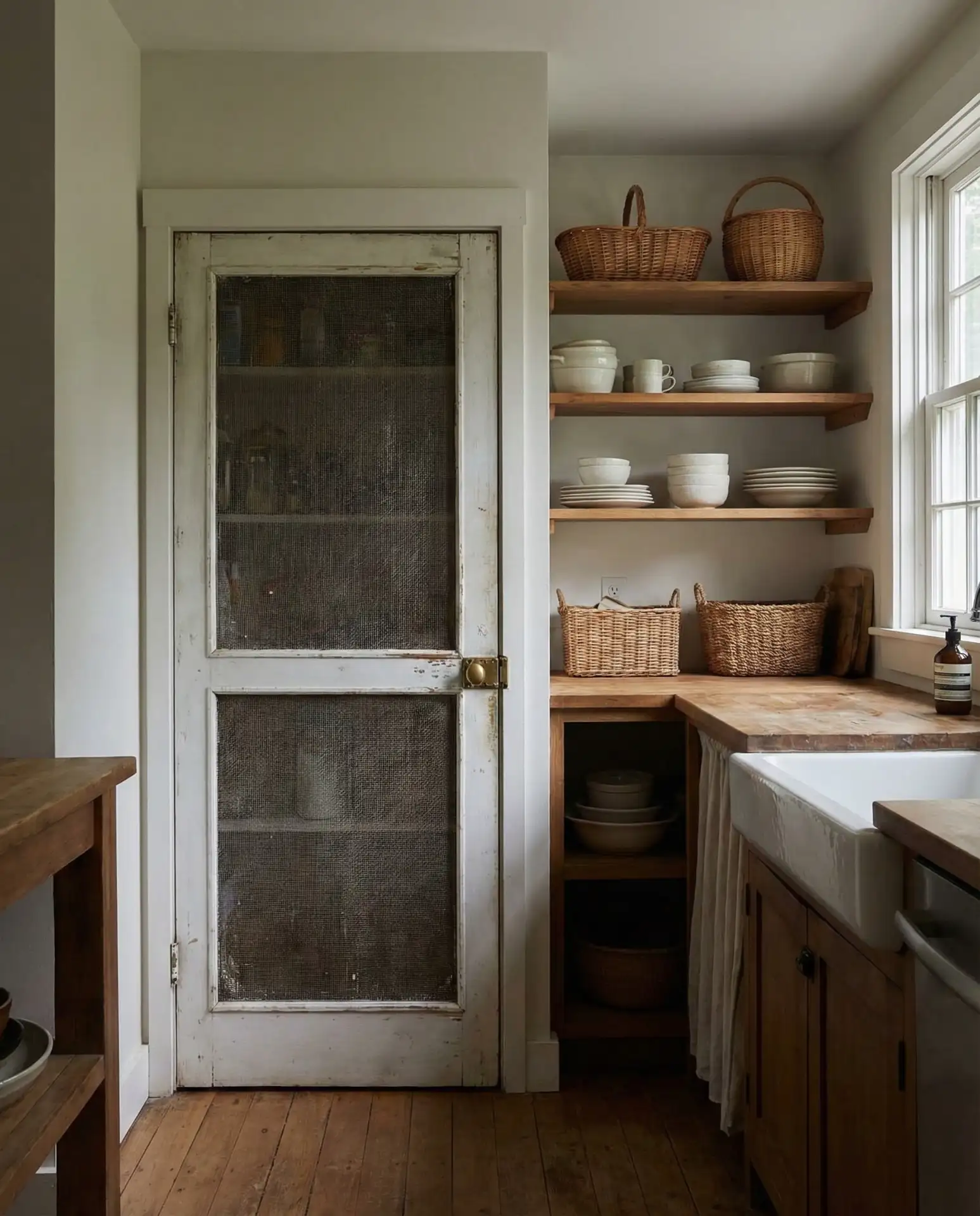 Vintage Screen Door Pantry Conversion 1