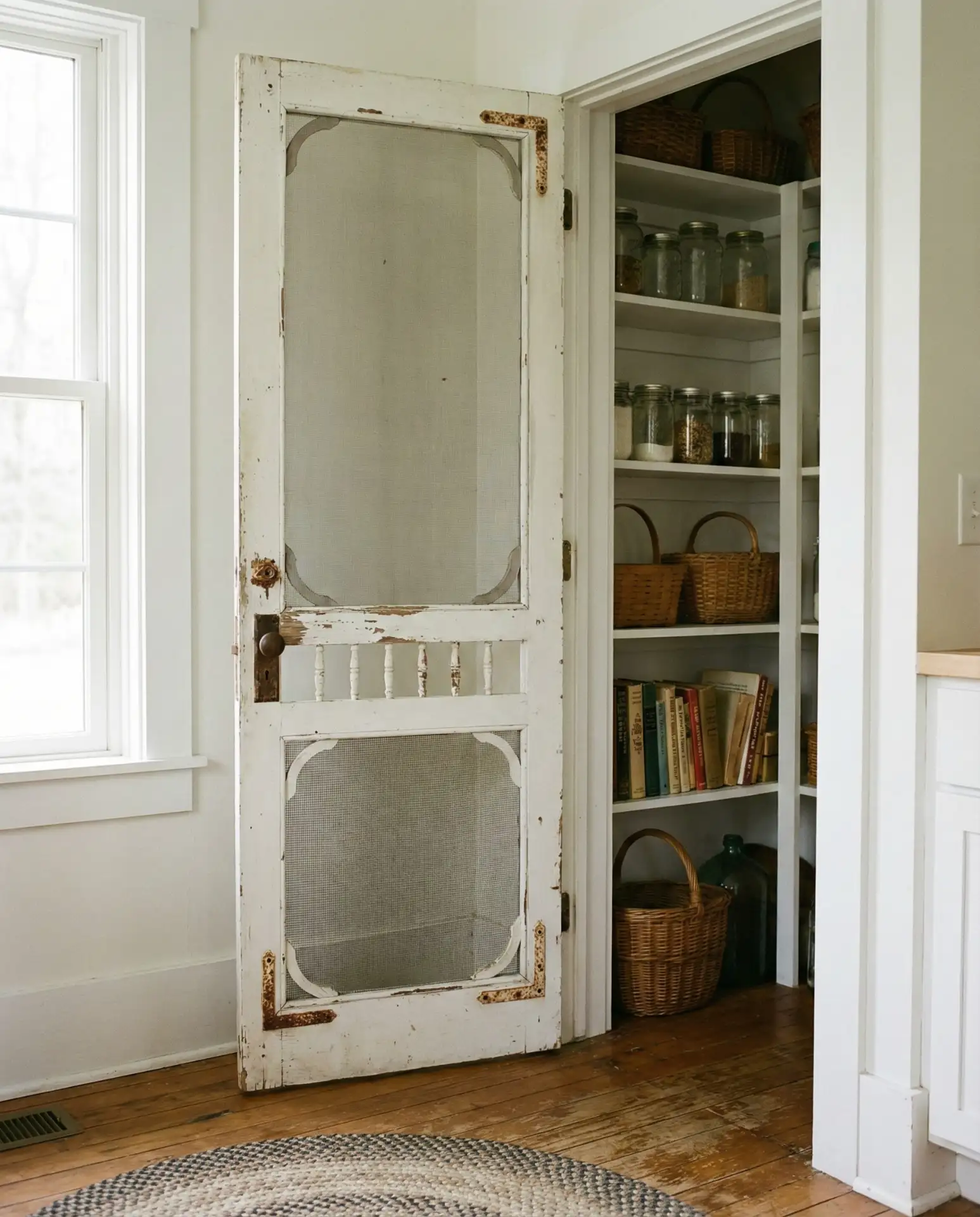 Vintage Screen Door Pantry Conversion 2