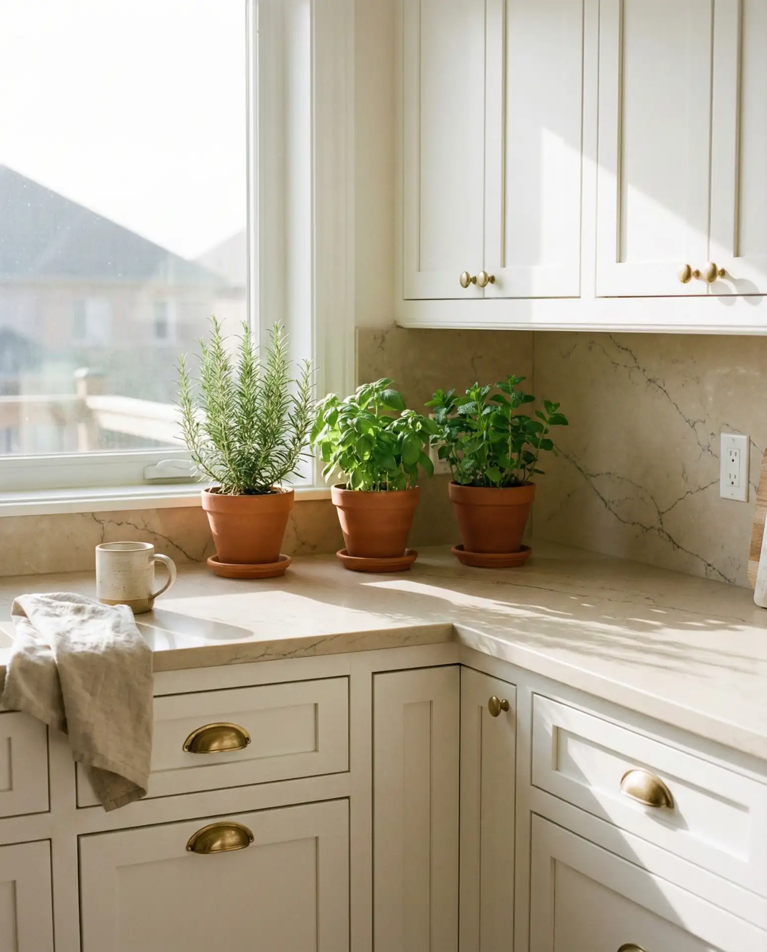 Warm Quartz with Veining Detail 1