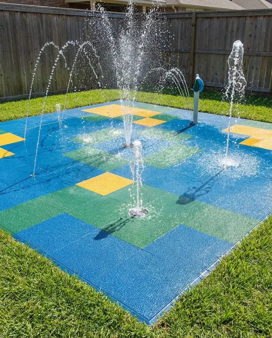 Water Play Area with Splash Pad Elements 1