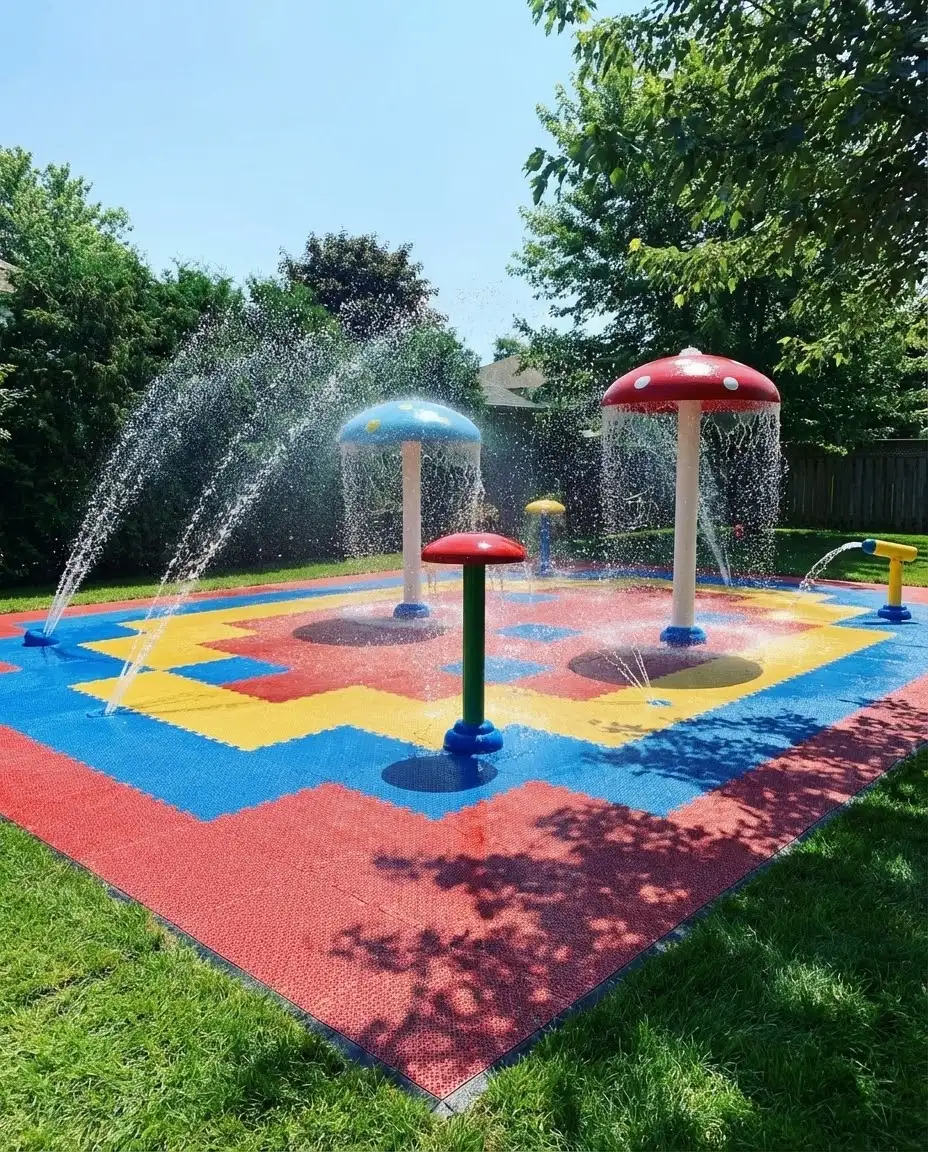 Water Play Area with Splash Pad Elements 2